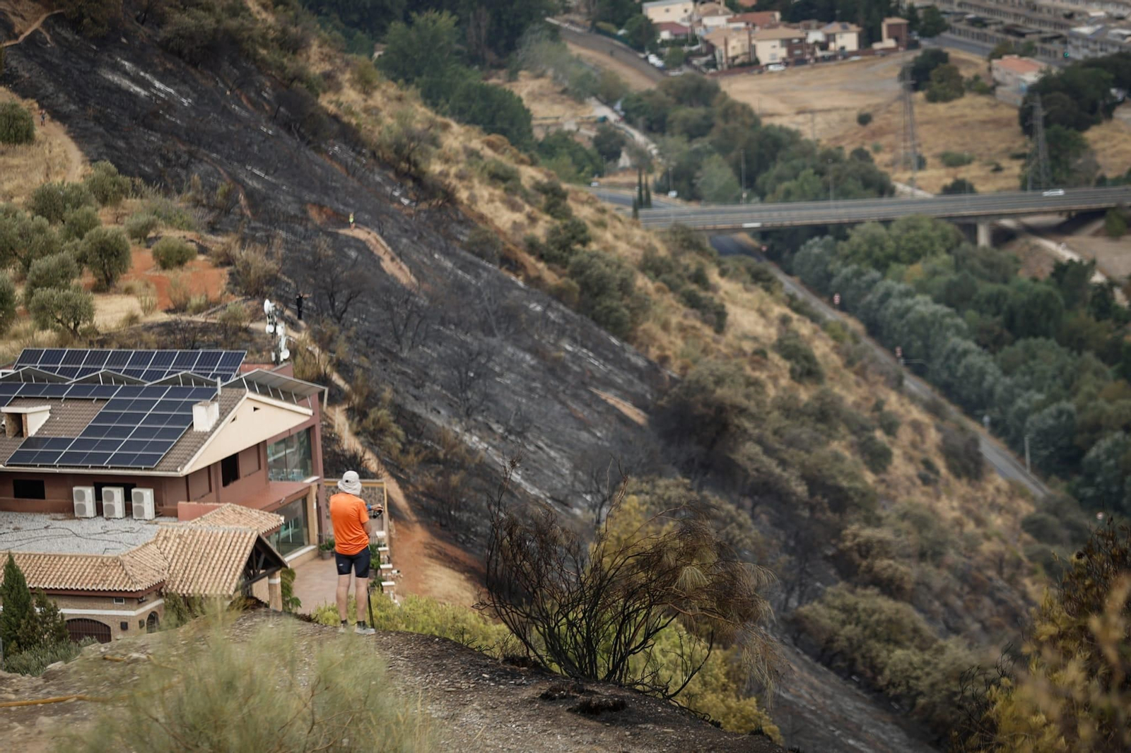 Las imágenes de la Fuente de la Bicha de Granada tras las llamas