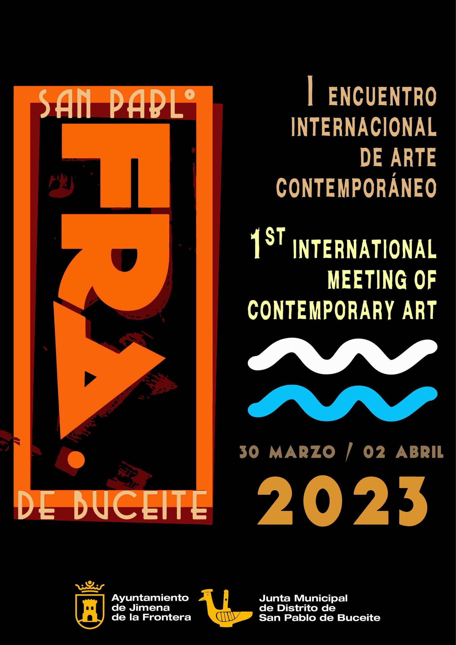 Cartel de I Encuentros Internacionales  de Arte Contemporneo.