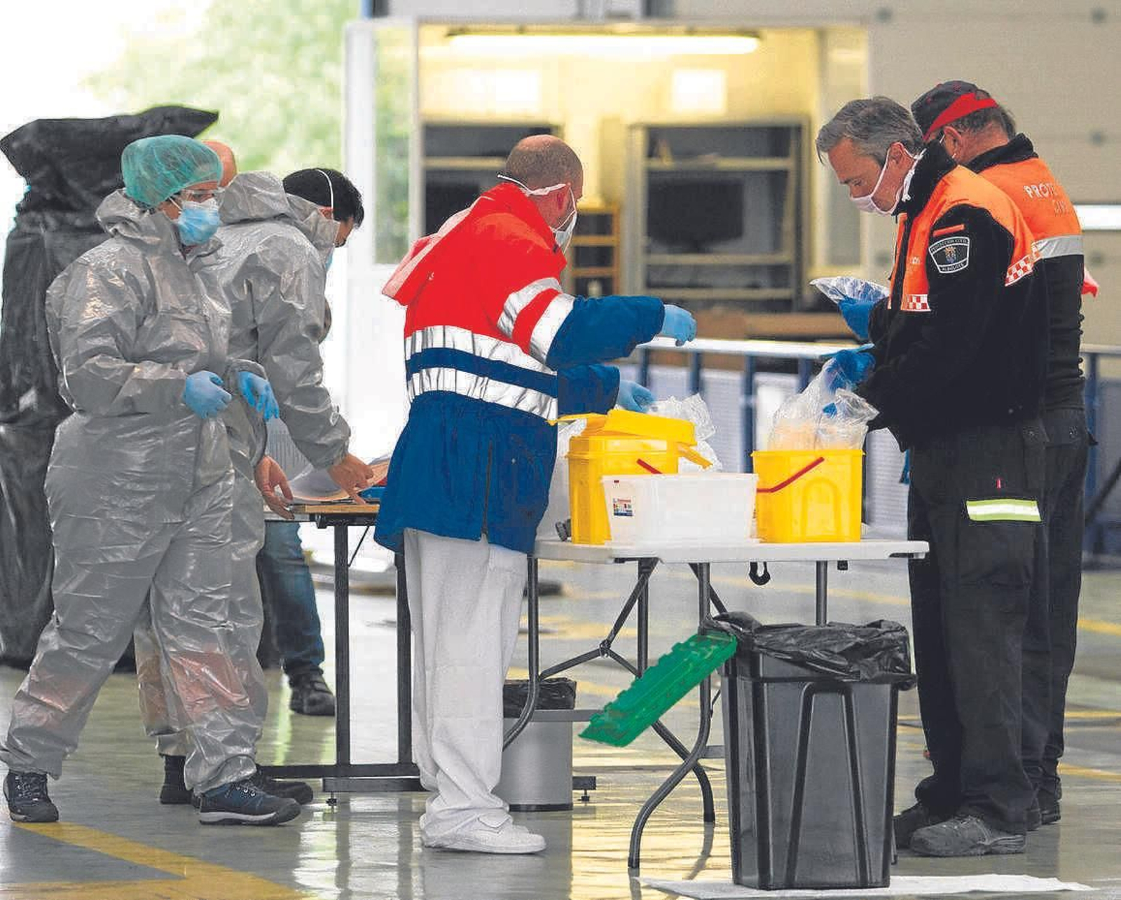 Dispositivo para hacer test a policías locales.