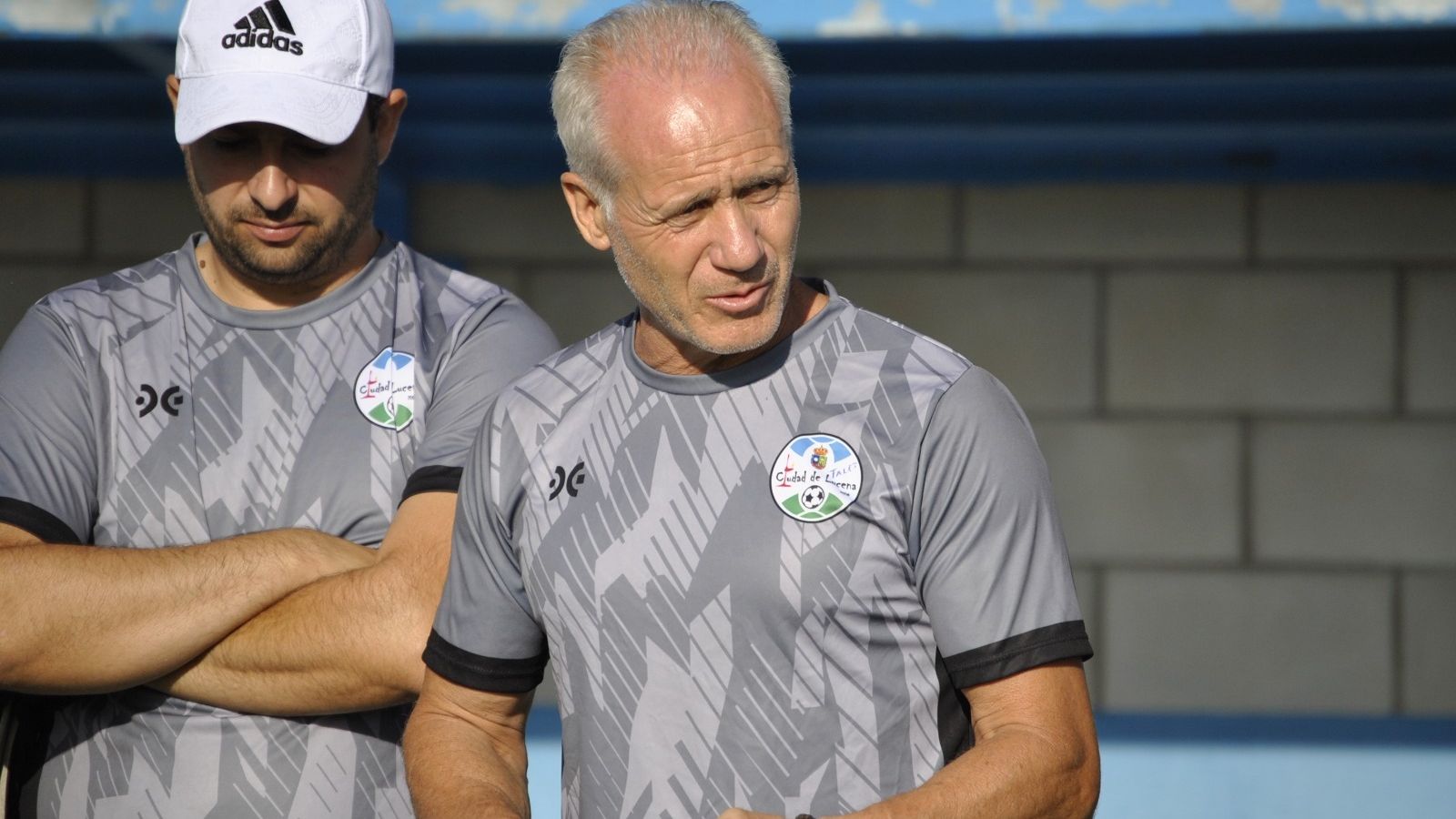 Falete, durante un entrenamiento del Ciudad de Lucena.