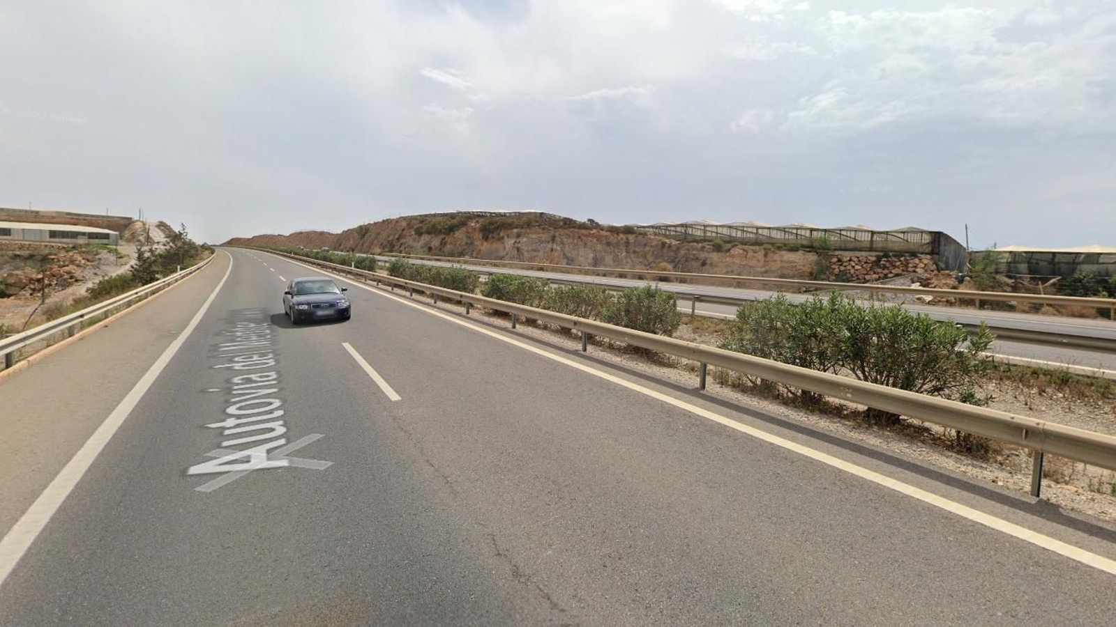 Zona en la que se produjo el accidente, en la Autovía A-7.