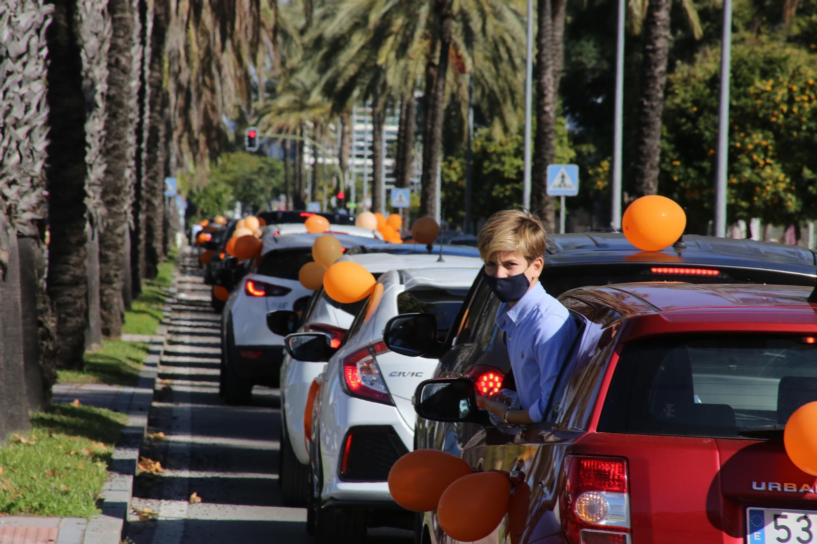 Caravana de coches contra la ley Celaá en Jerez