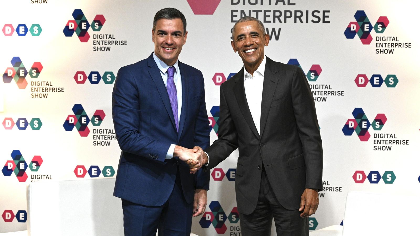 Pedro Sánchez y Barack Obama en Málaga.