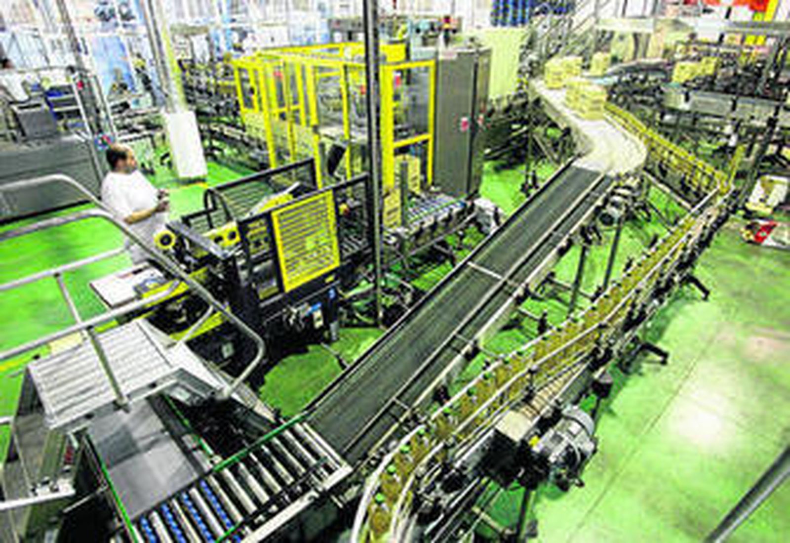 Interior de la planta de envasado de Hojiblanca en Antequera.