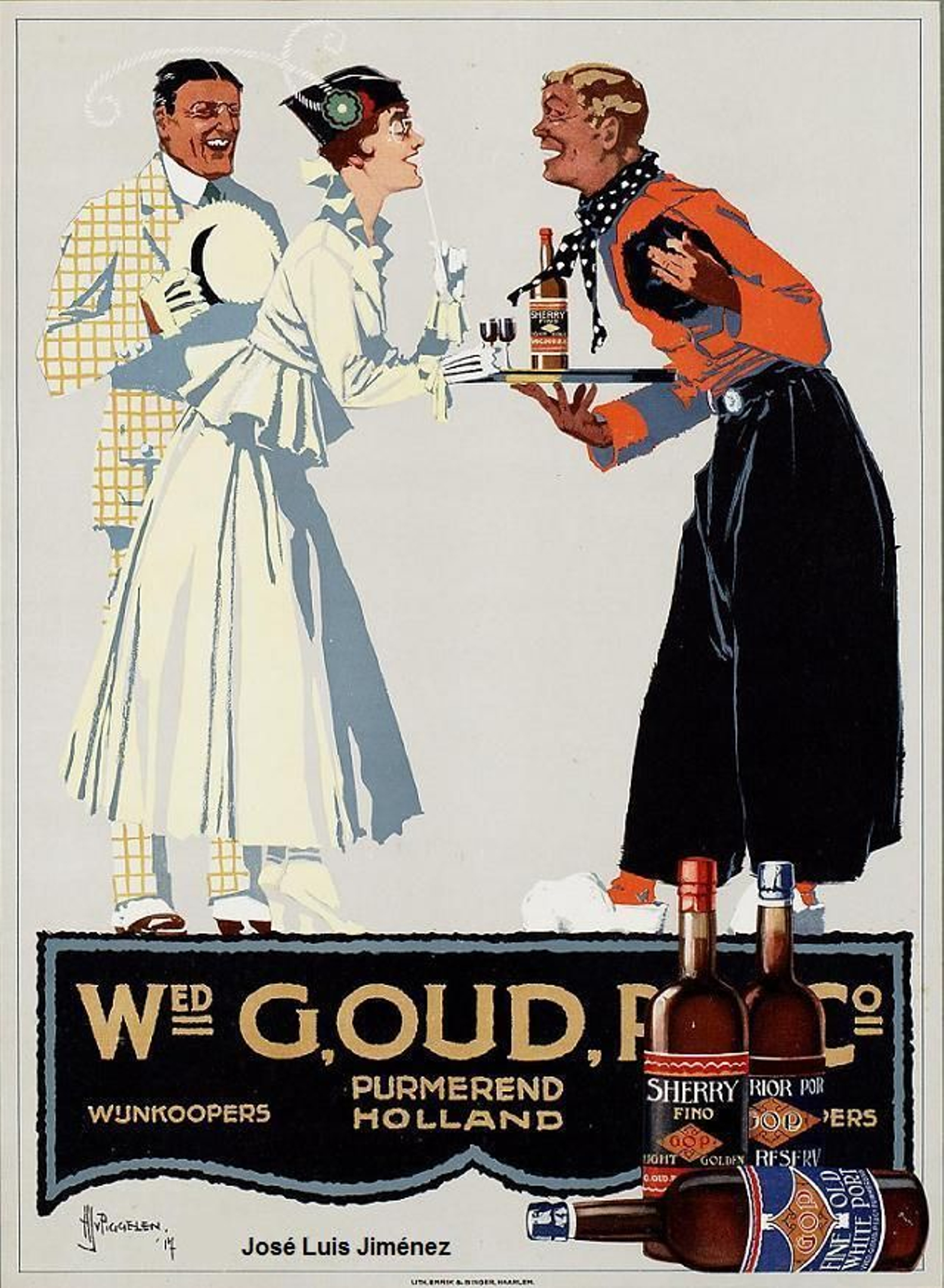 Cartel holandés anunciando jerez. Cartel holandés anunciando jerez.