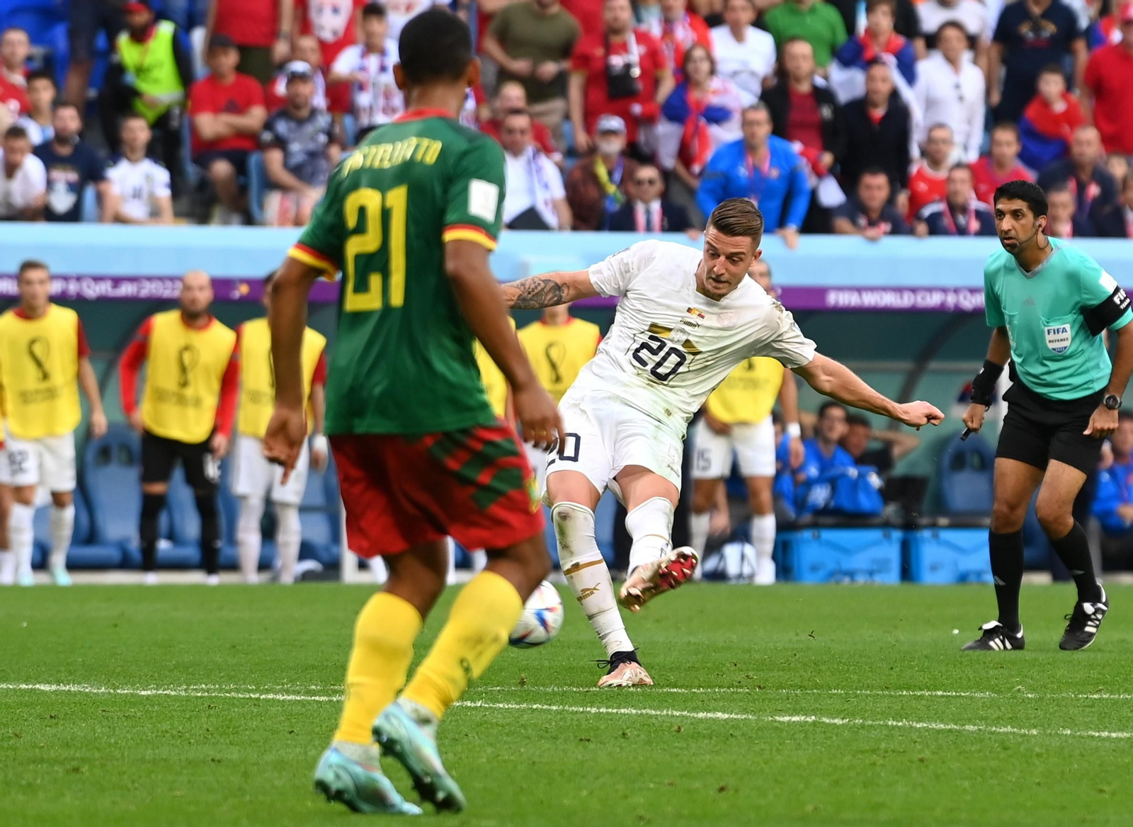 Las imágenes del Camerún - Serbia