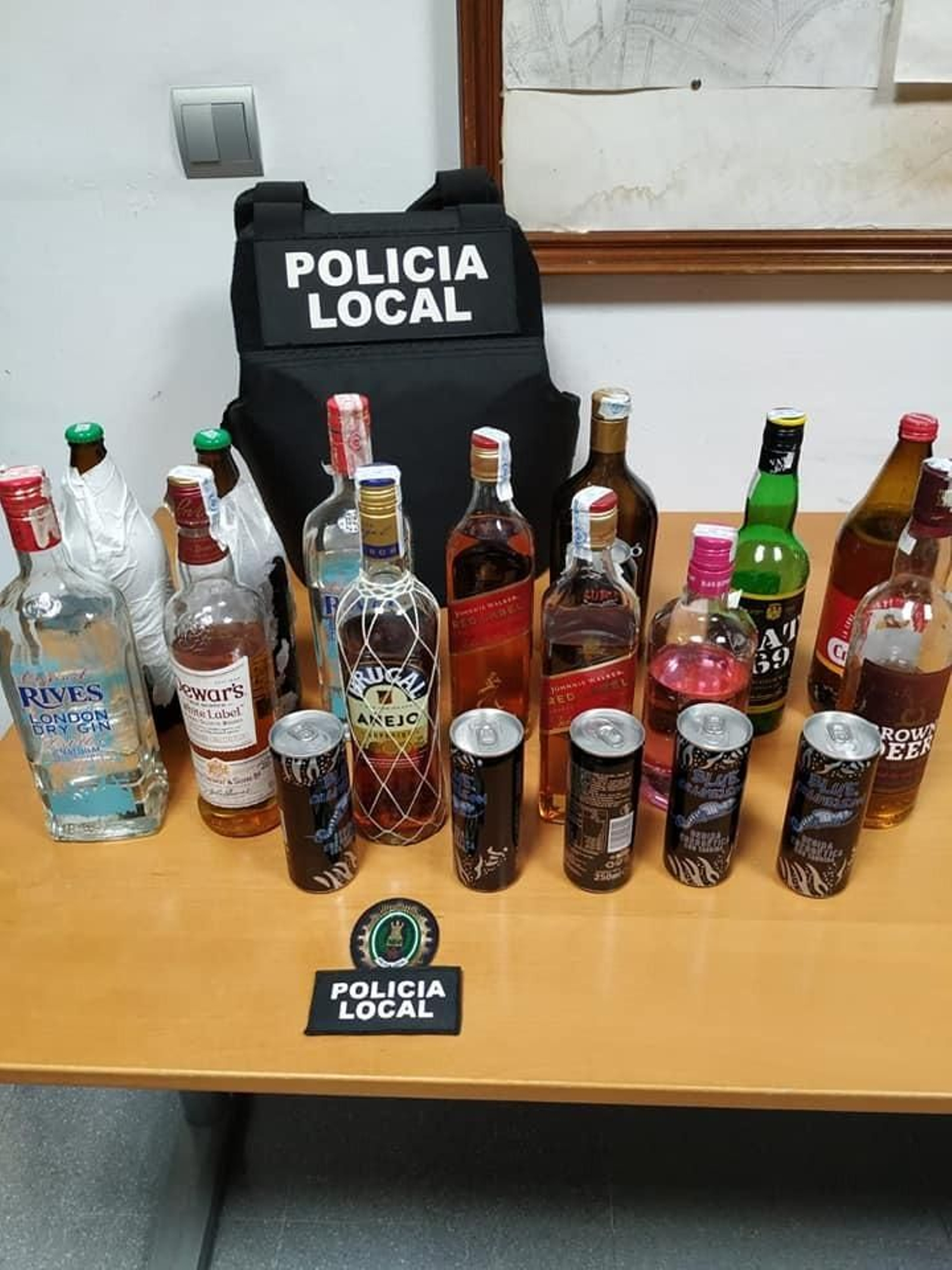 Bebidas incautadas.