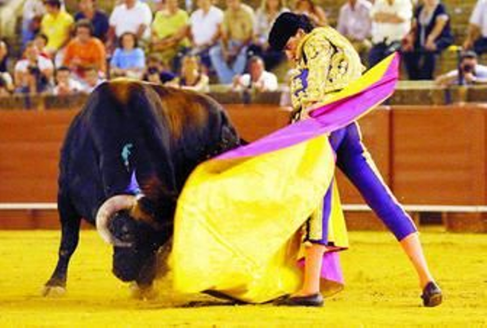 Alfonso Oliva Soto, en una espléndida media verónica al cuarto toro.