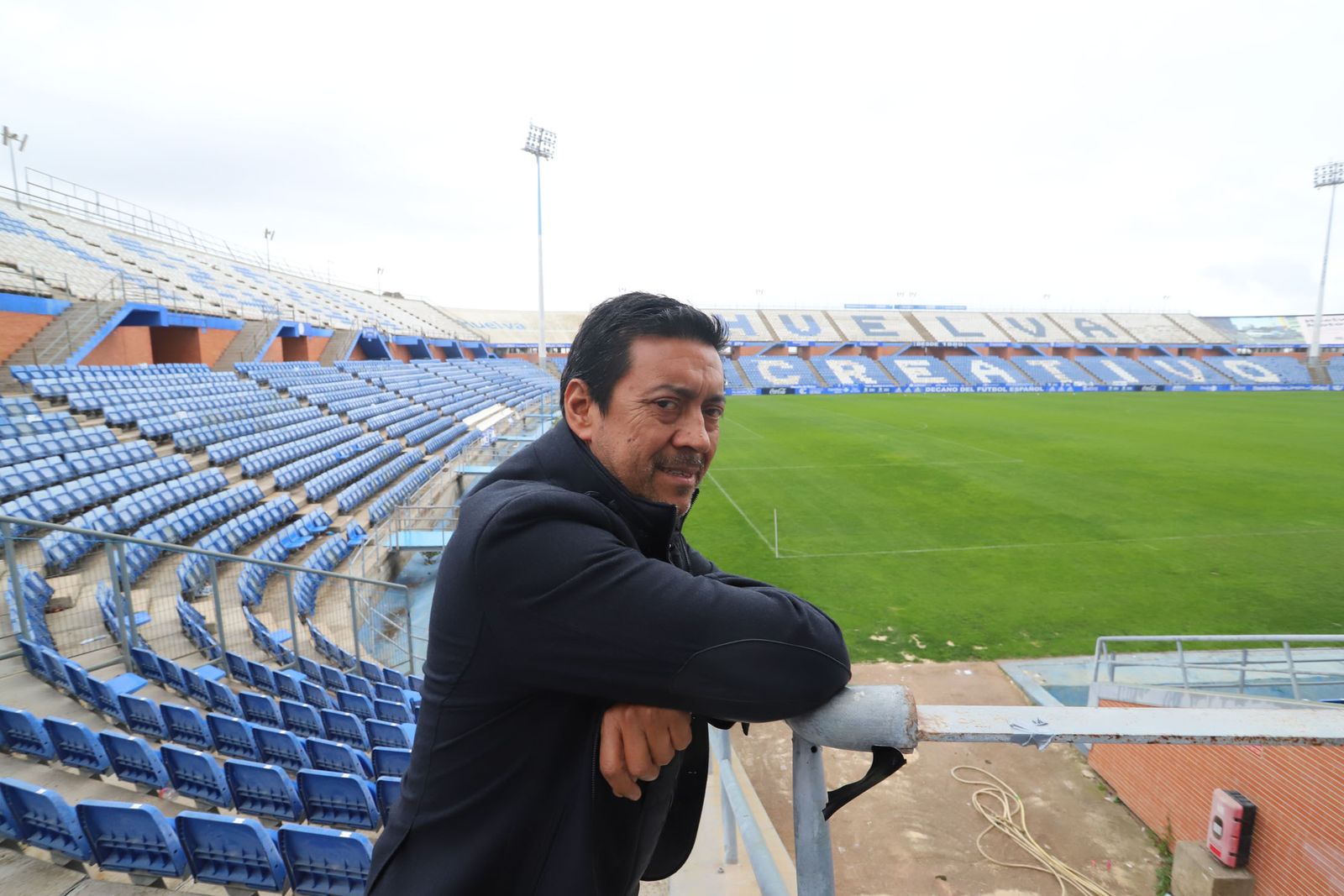 El centrocampista uruguayo Arsenio Luzardo, en el Nuevo Colombino.