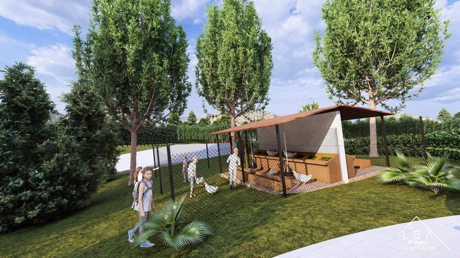 Bocetos digitales del futuro Eco Active Resort de Jaén.