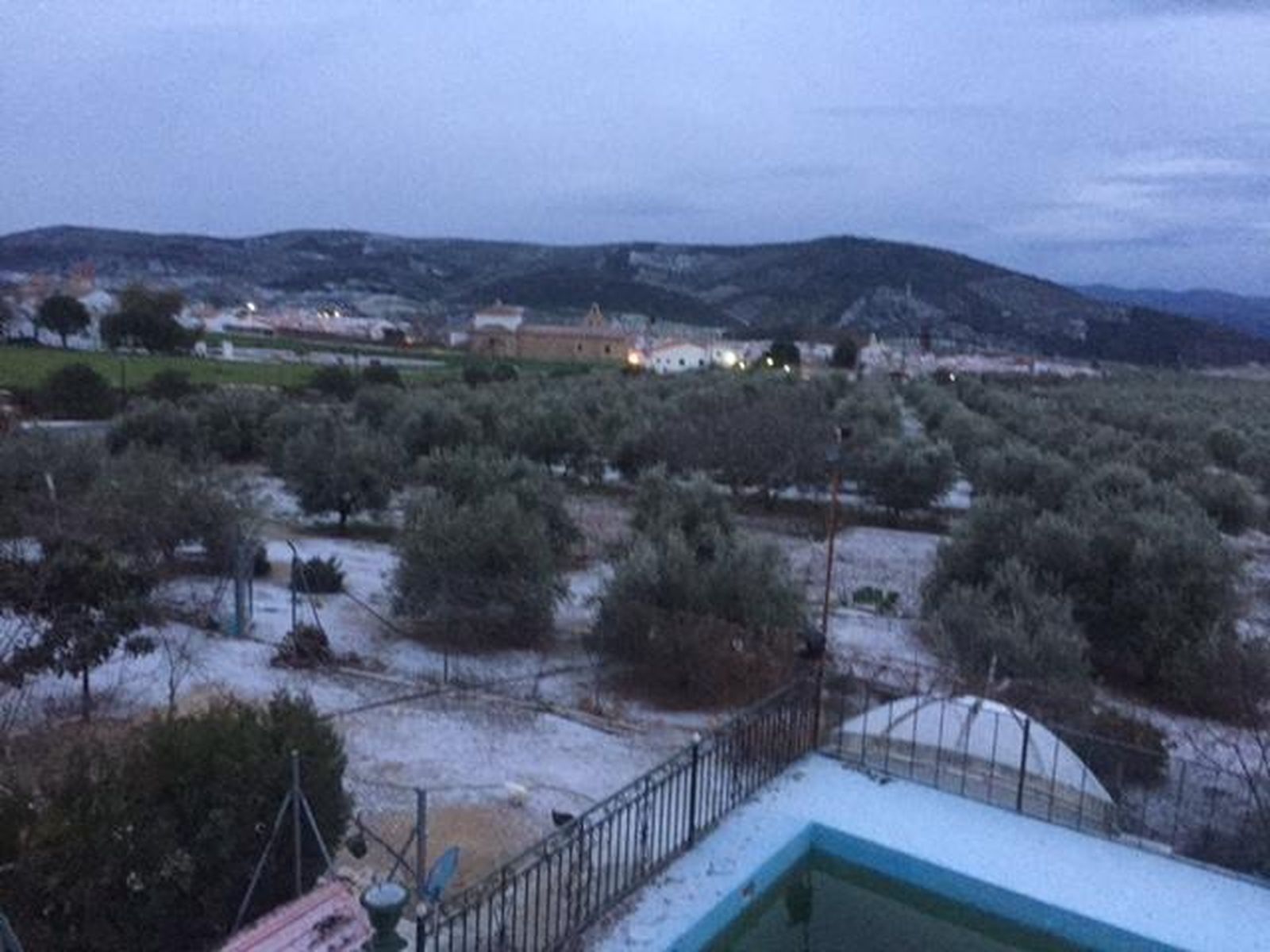 Nieva en las sierras de Sevilla