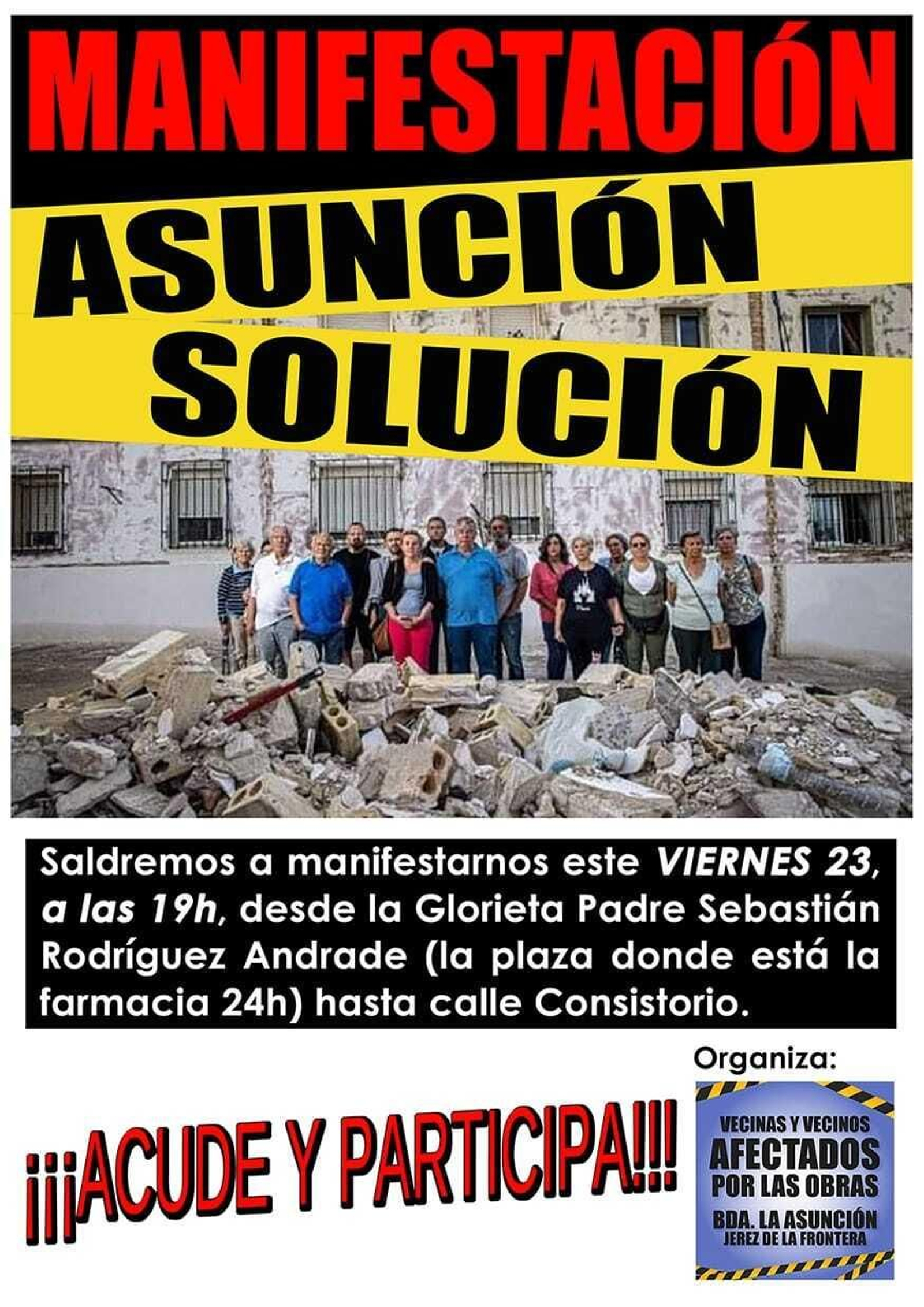 Detalle de la convocatoria de los vecinos de La Asunción. Detalle de la convocatoria de los vecinos de La Asunción.