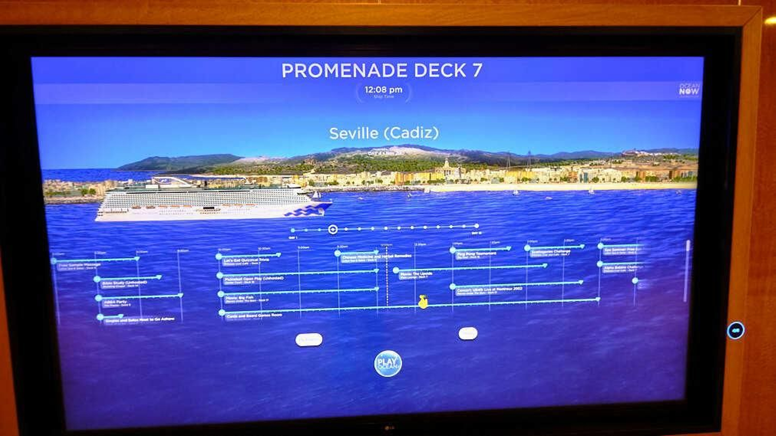 Interior del buque Sky Princess