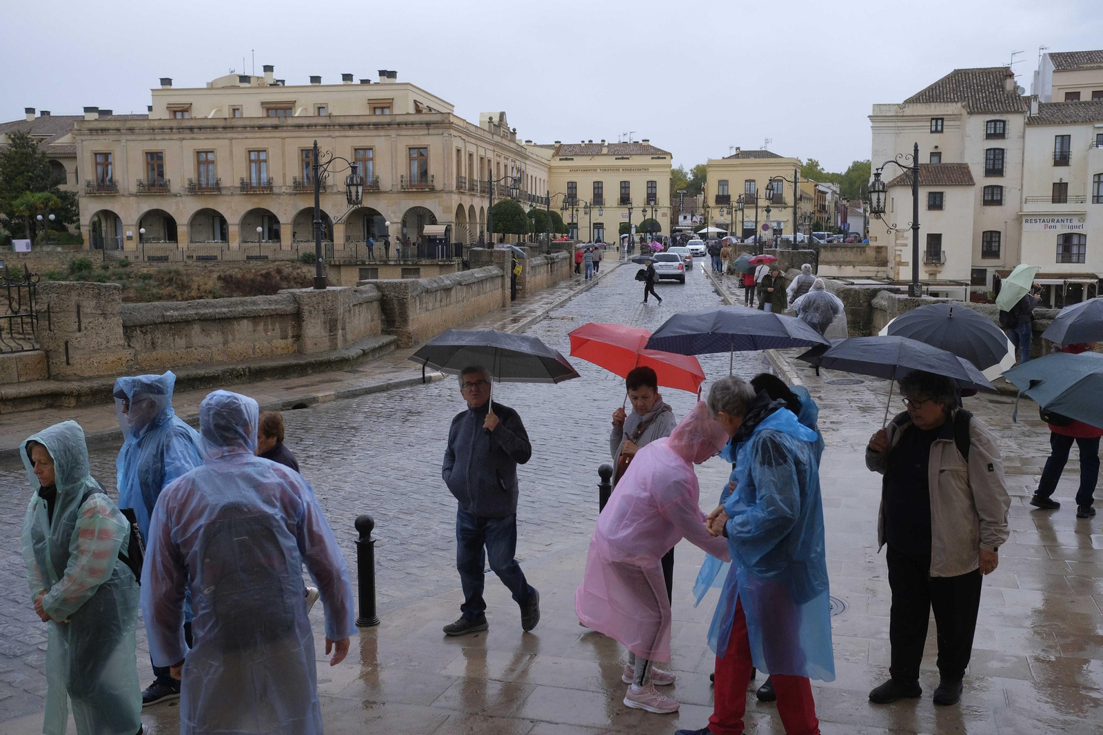 Ronda recibe las primeras lluvias del otoño en Málaga, en imágenes