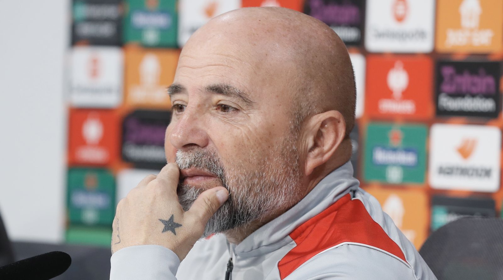Sampaoli, en sala de prensa