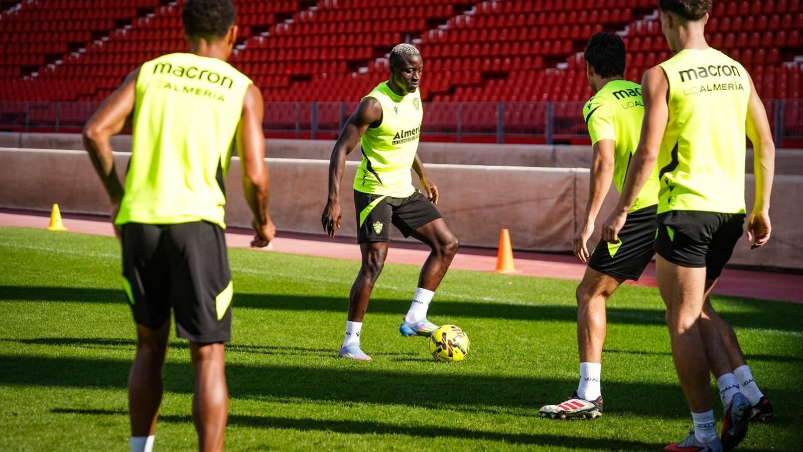 Dion Lopy, en una de las sesiones de trabajo de la semana.