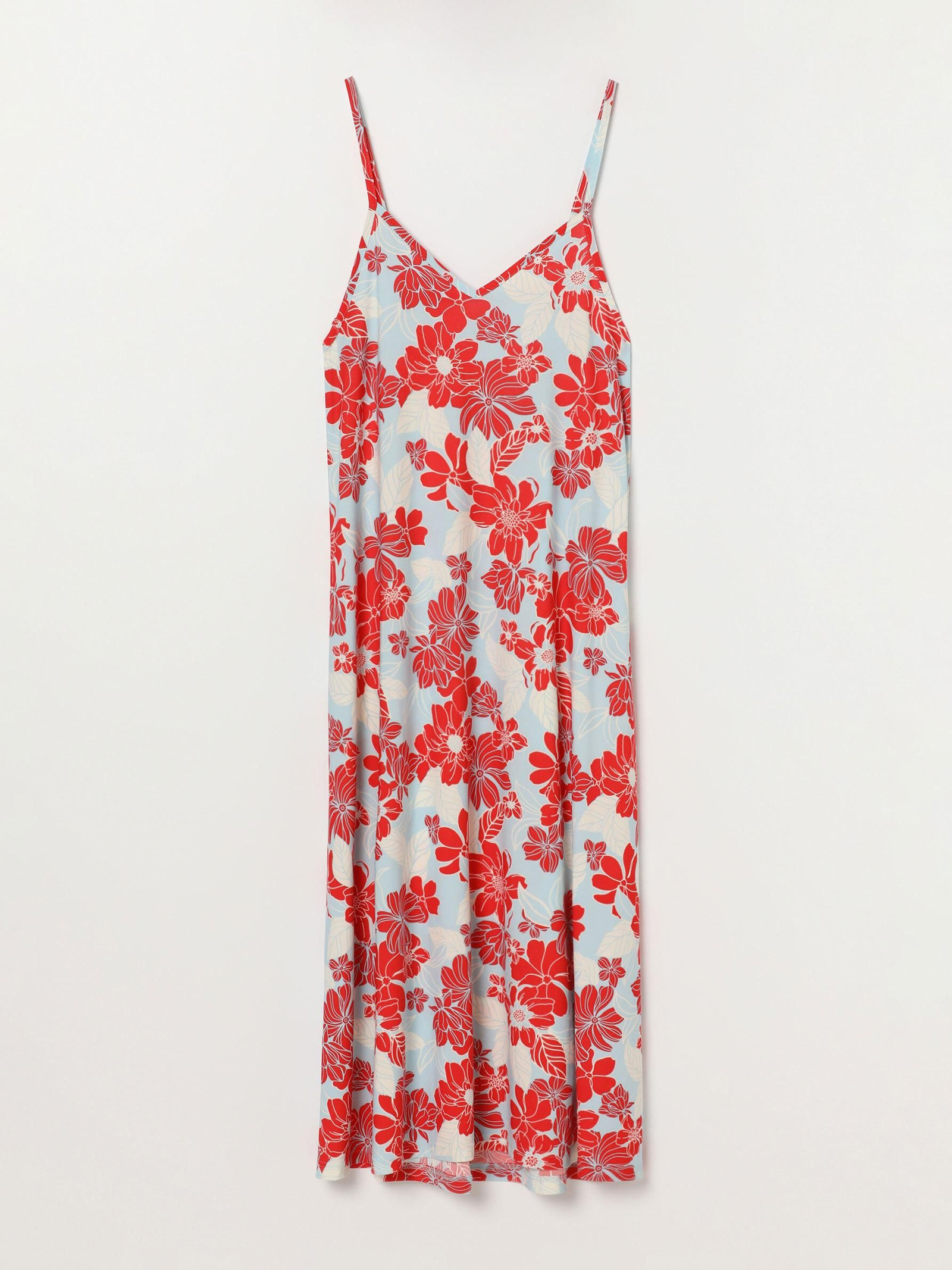 Vestido de flores y tirantas de Lefties.