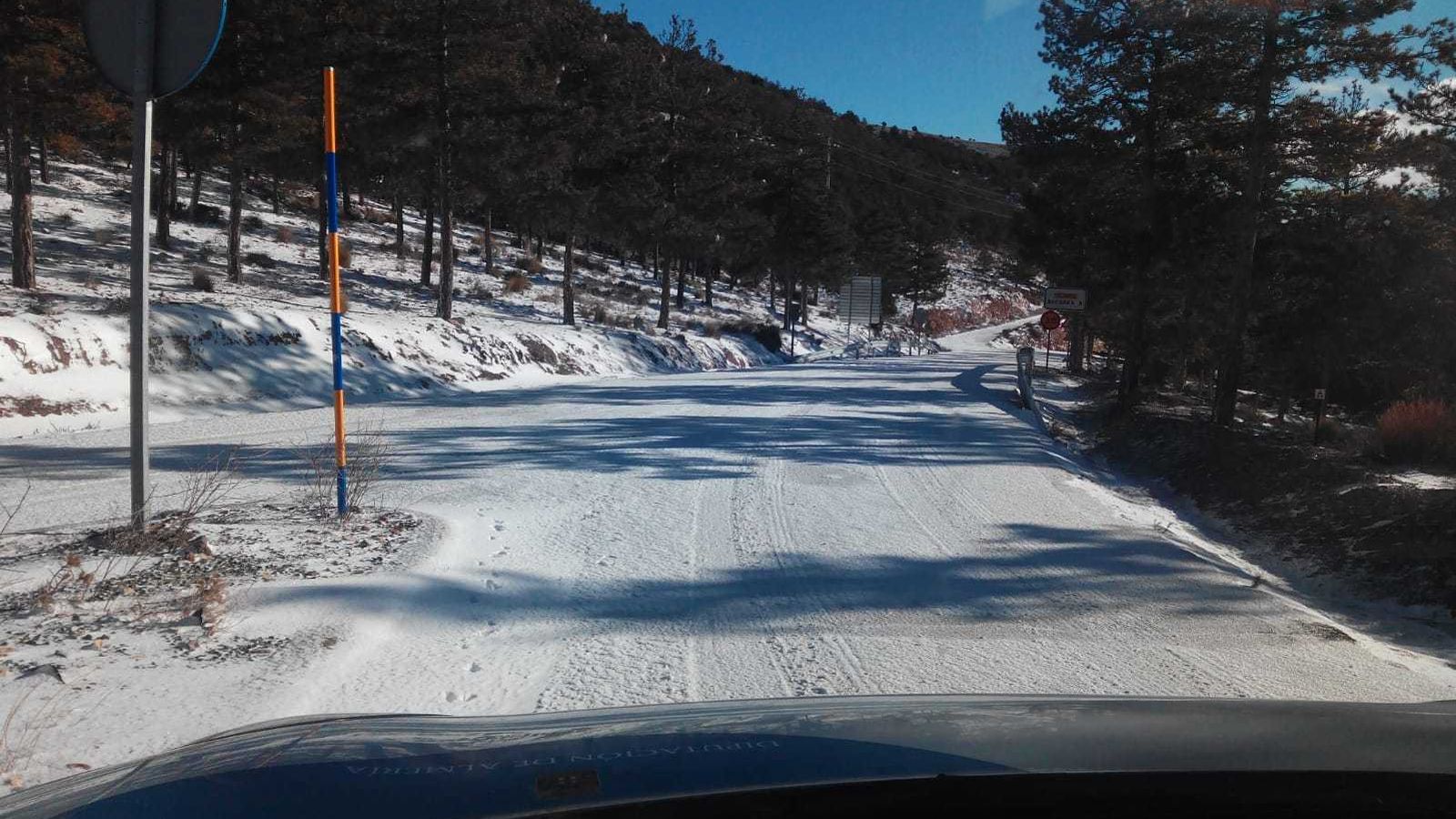 La carretera de Bacares y Velefique está cortada en estos momentos