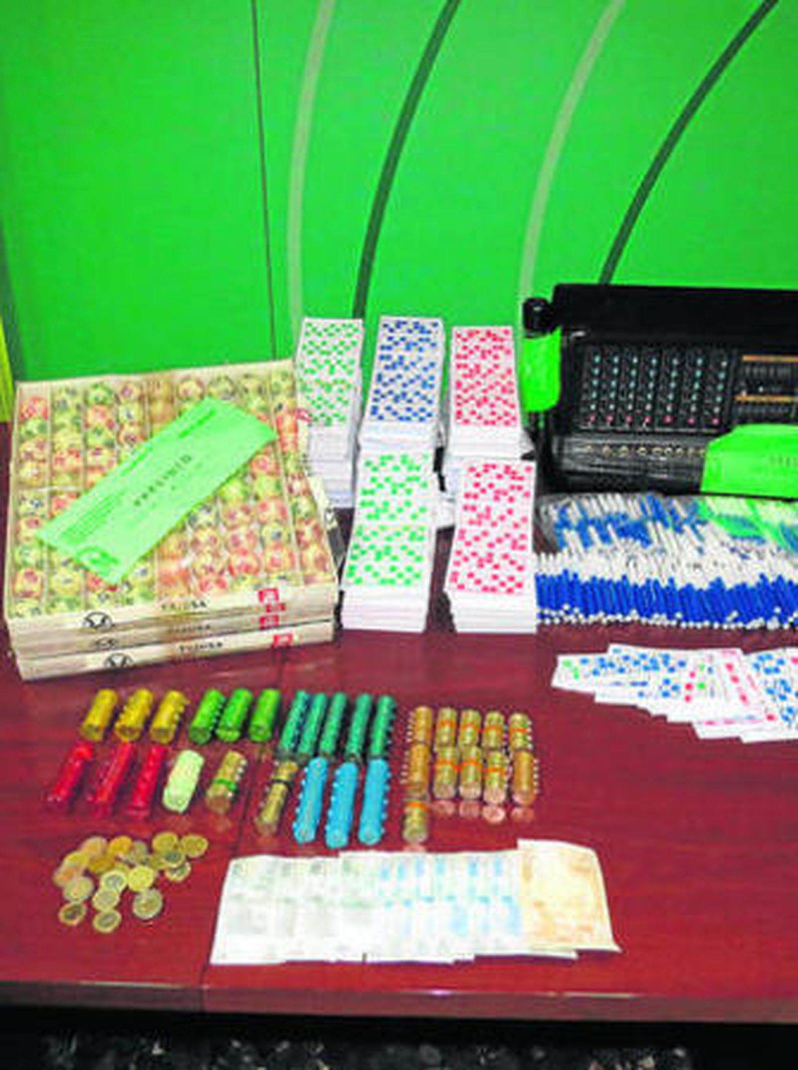 El material intervenido en la operación.