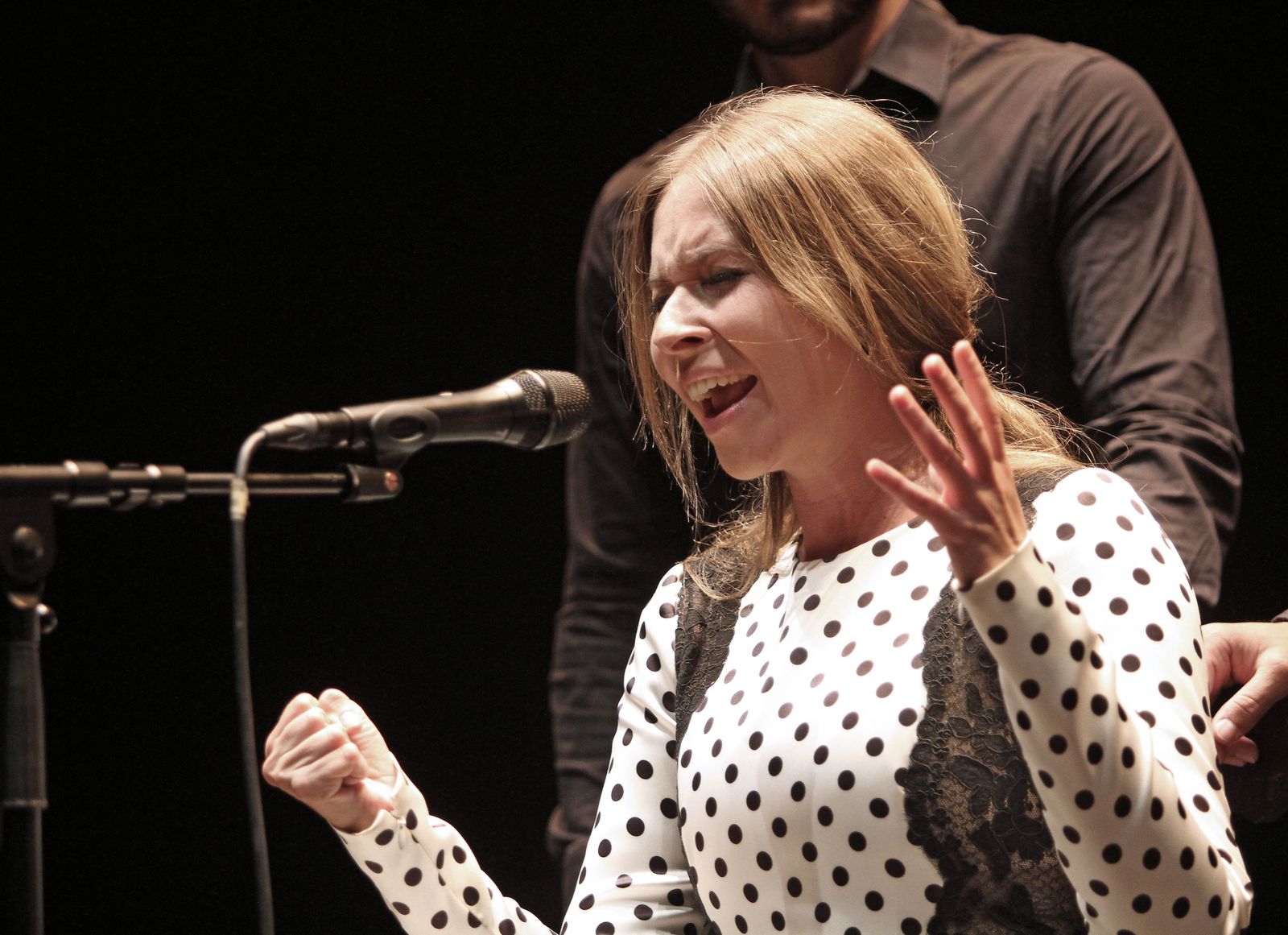 Rocío Márquez, durante una actuación en el Teatro Central.