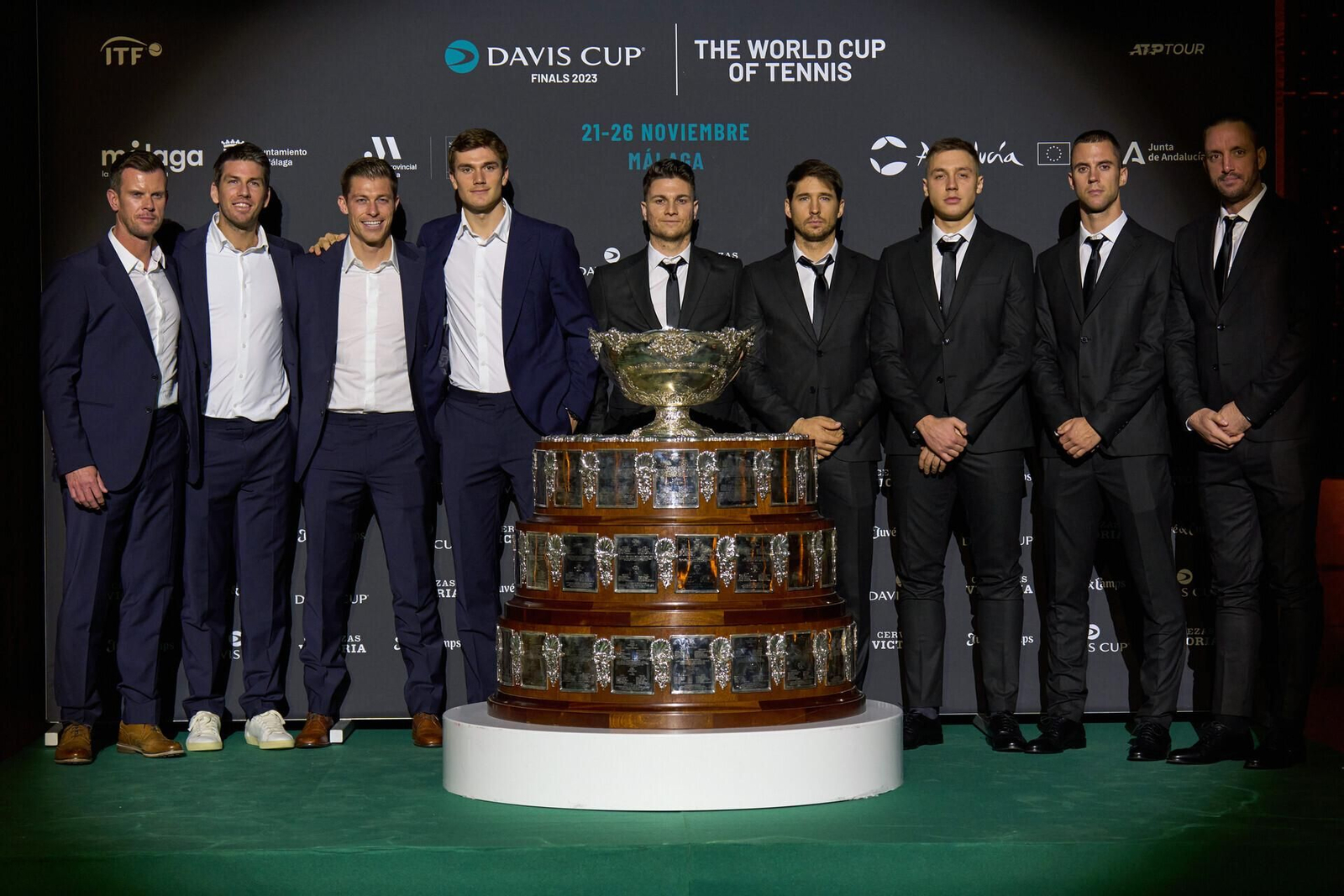 La alfombra roja de la Copa Davis en la Aduana de Málaga