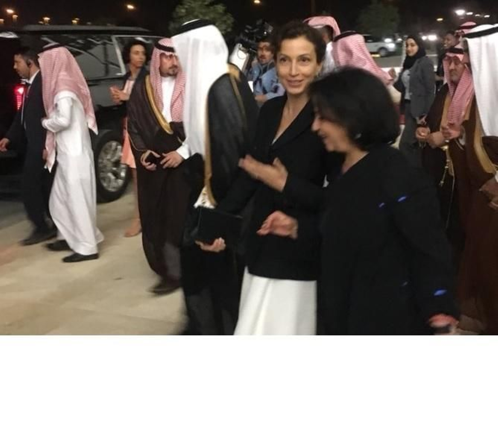 La directora general de la Unesco, Audrey Azoulay, ayer en Manama.