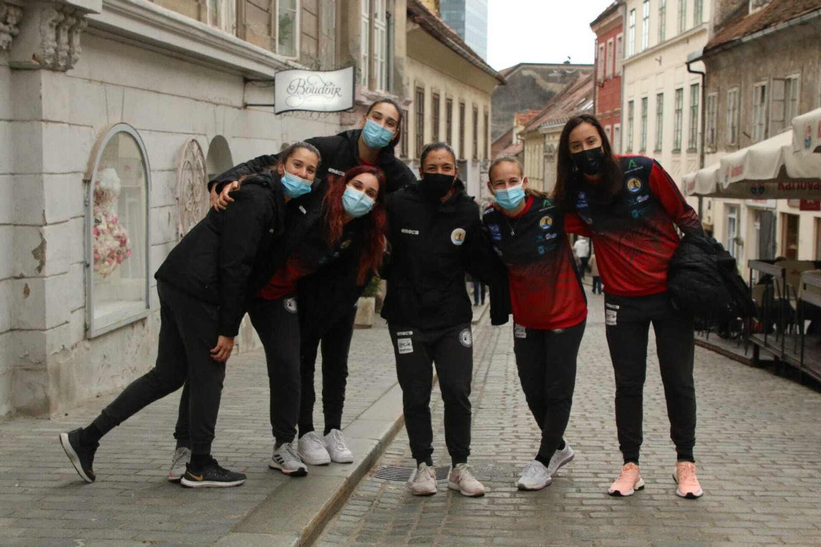 Las jugadoras del Rincón, en Zagreb.