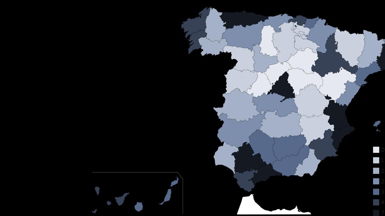 Defunciones por provincias de España