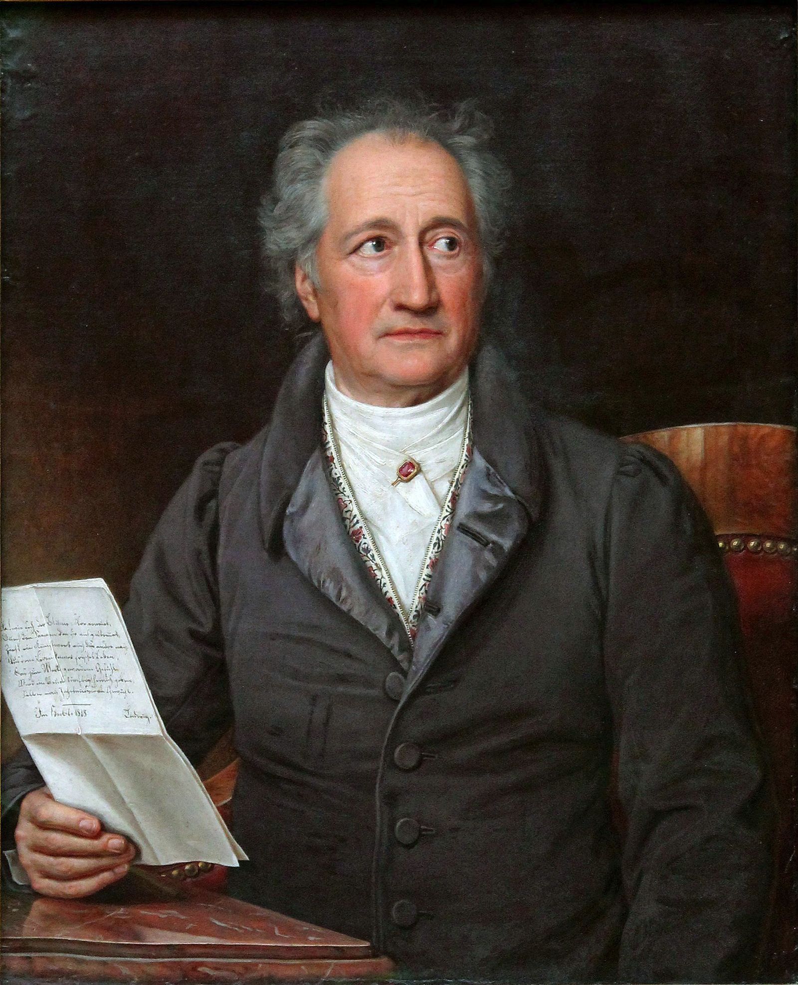 Retrato de Johann Wolfgang von Goethe.