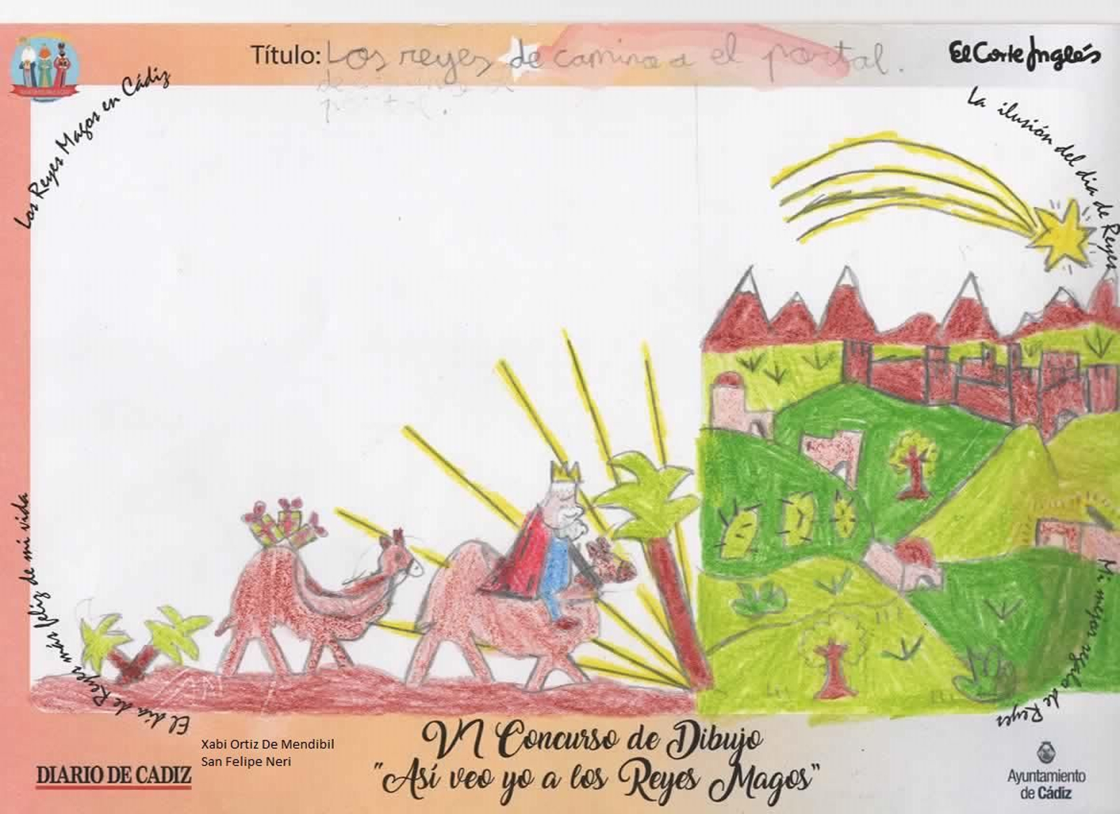 Los dibujos ganadores y semifinalistas del concurso 'Así veo yo a los Reyes Magos' en Cádiz.