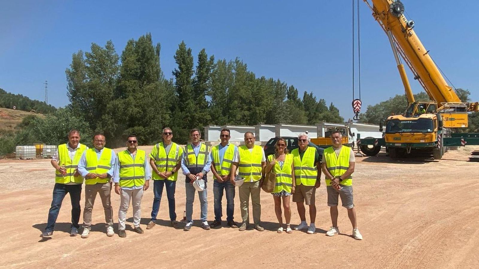 Visita del delegado de Fomento, Miguel Contreras, a las obras.