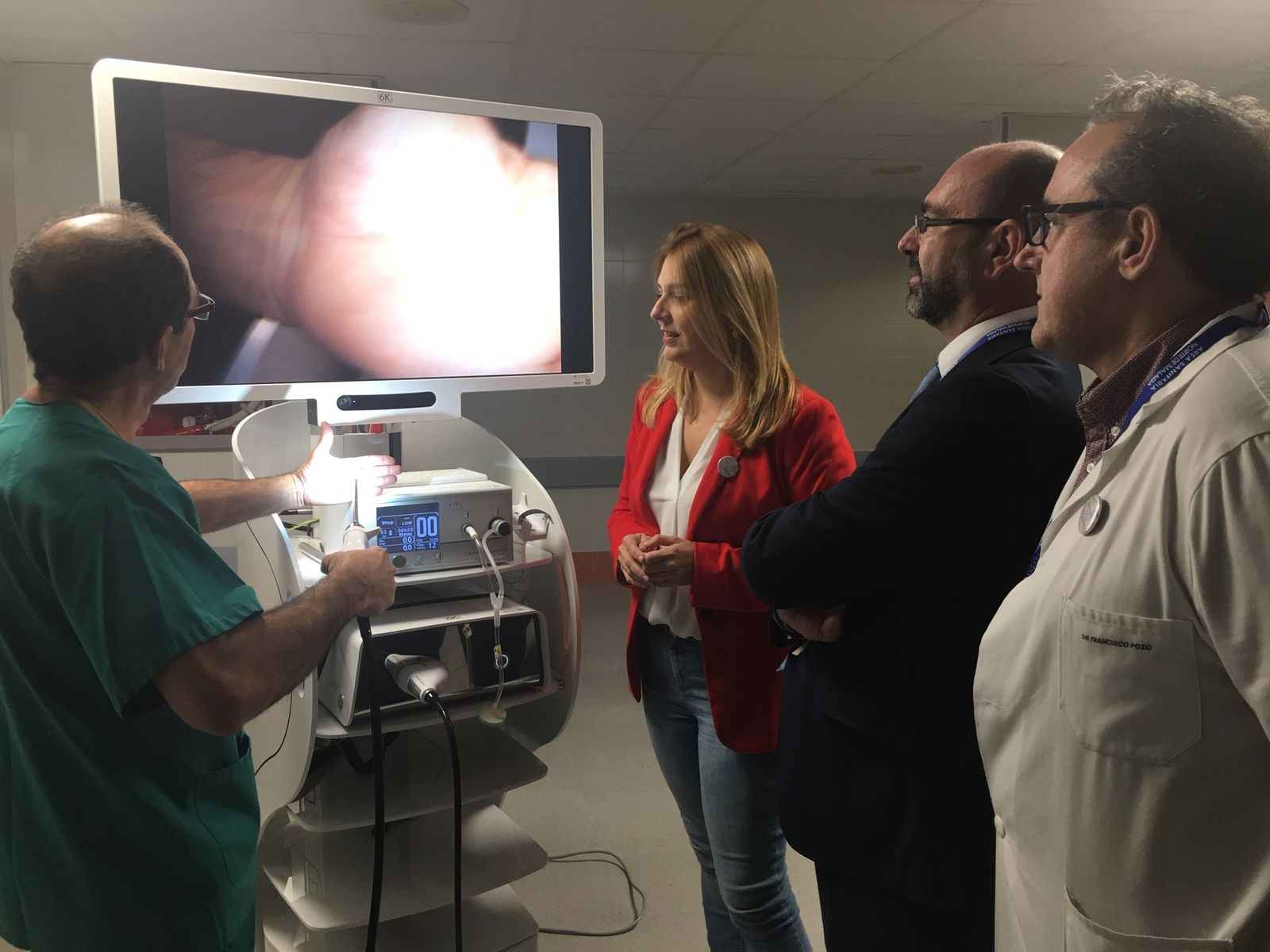 El nuevo equipo de laparoscopia incorporado al hospital de Antequera.