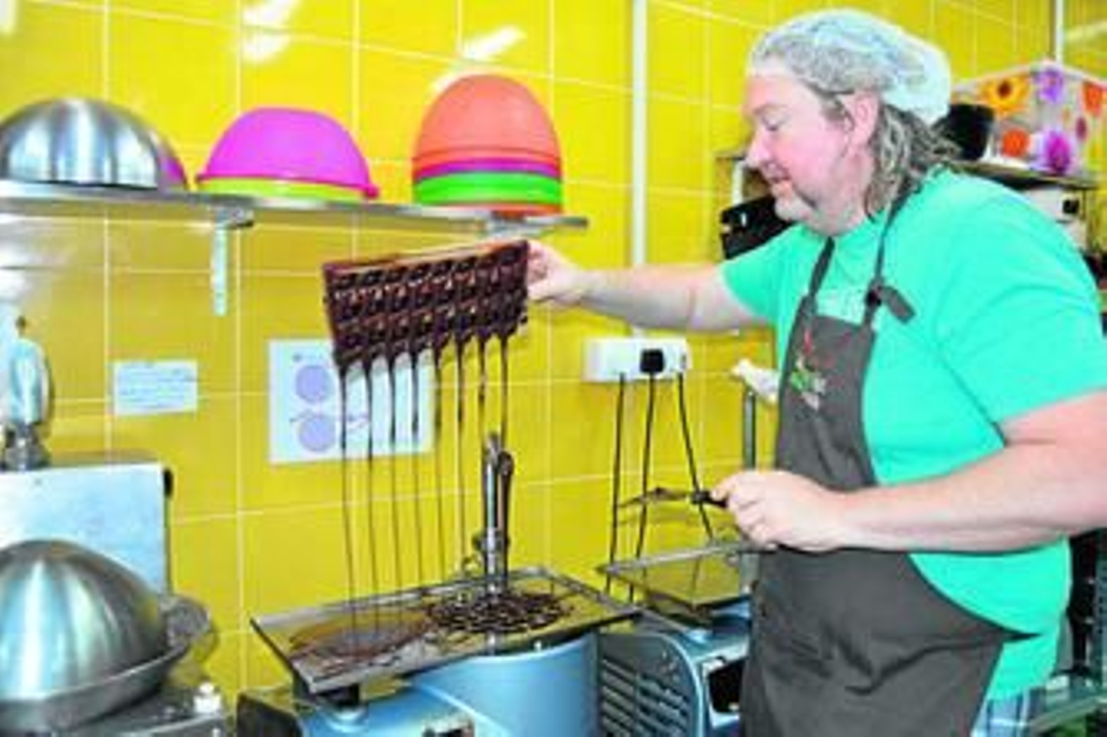 Jason Godwin durante uno de los procesos de elaboración.