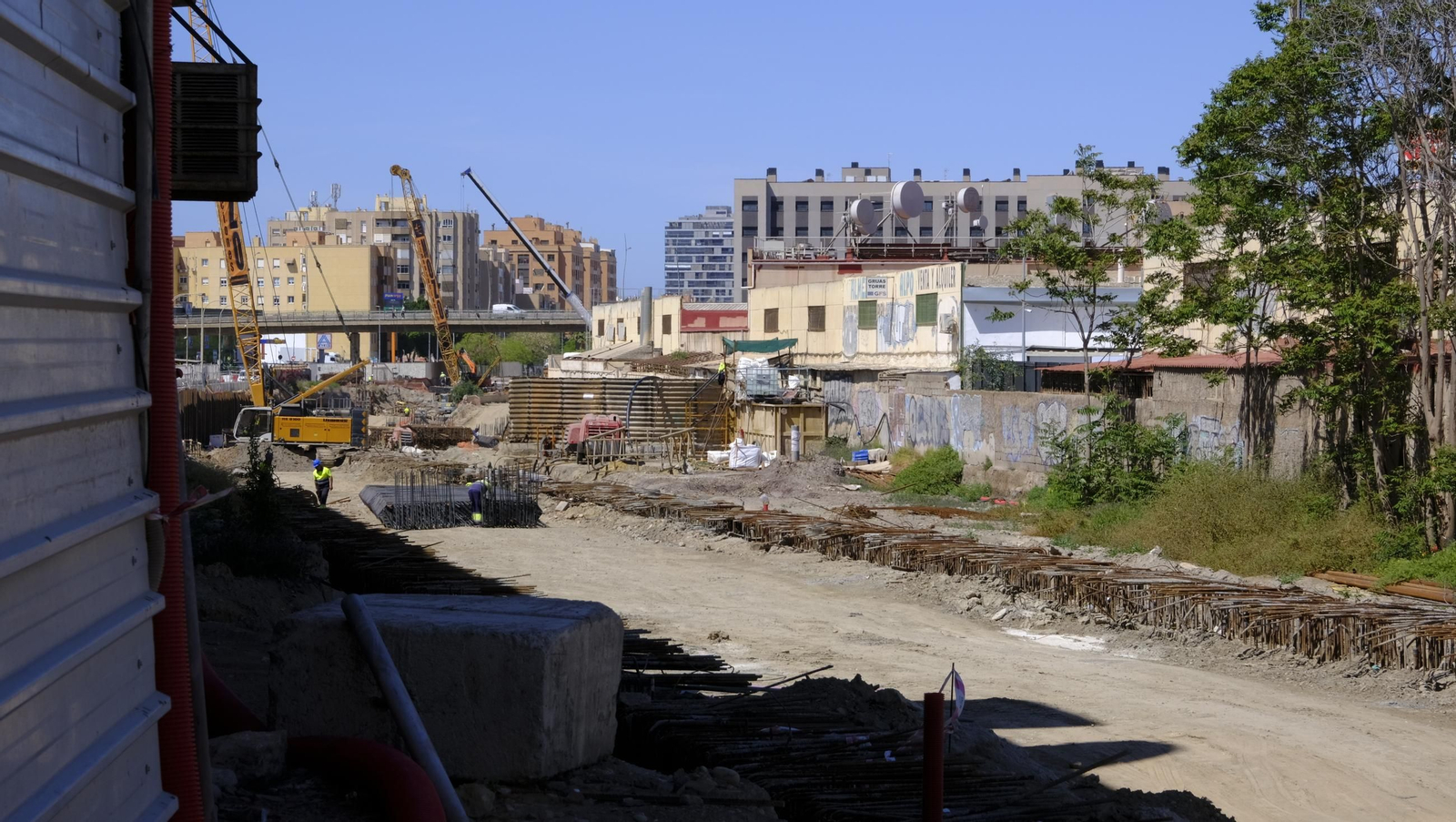 Las obras del soterramiento en Almería, en imágenes