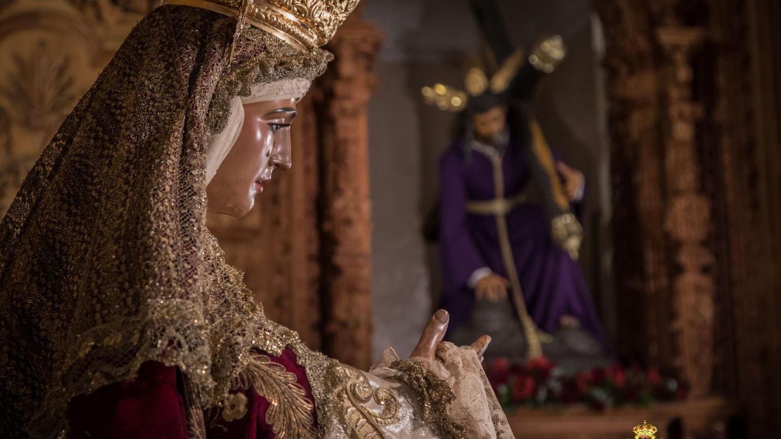 La Esperanza de Triana en su ubicación provisional.