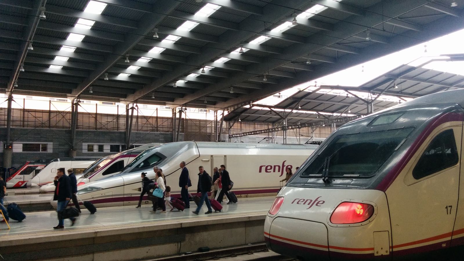 Trenes de Alta Velocidad en la Estación de Málaga-María Zambrano