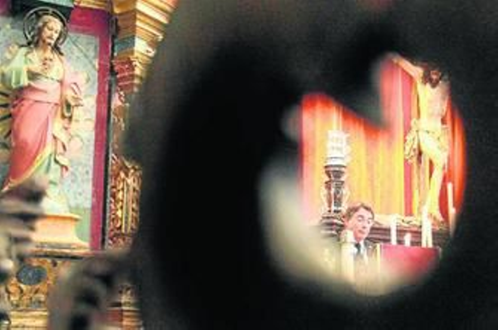 Diego Piñel, durante su pregón de ayer en la parroquia de Santa María La Coronada.