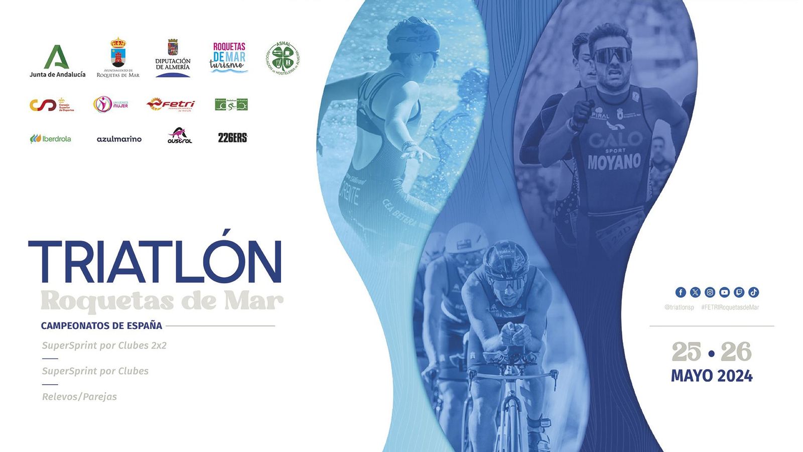 Cartel de la competición que se disputa en Roquetas de Mar.