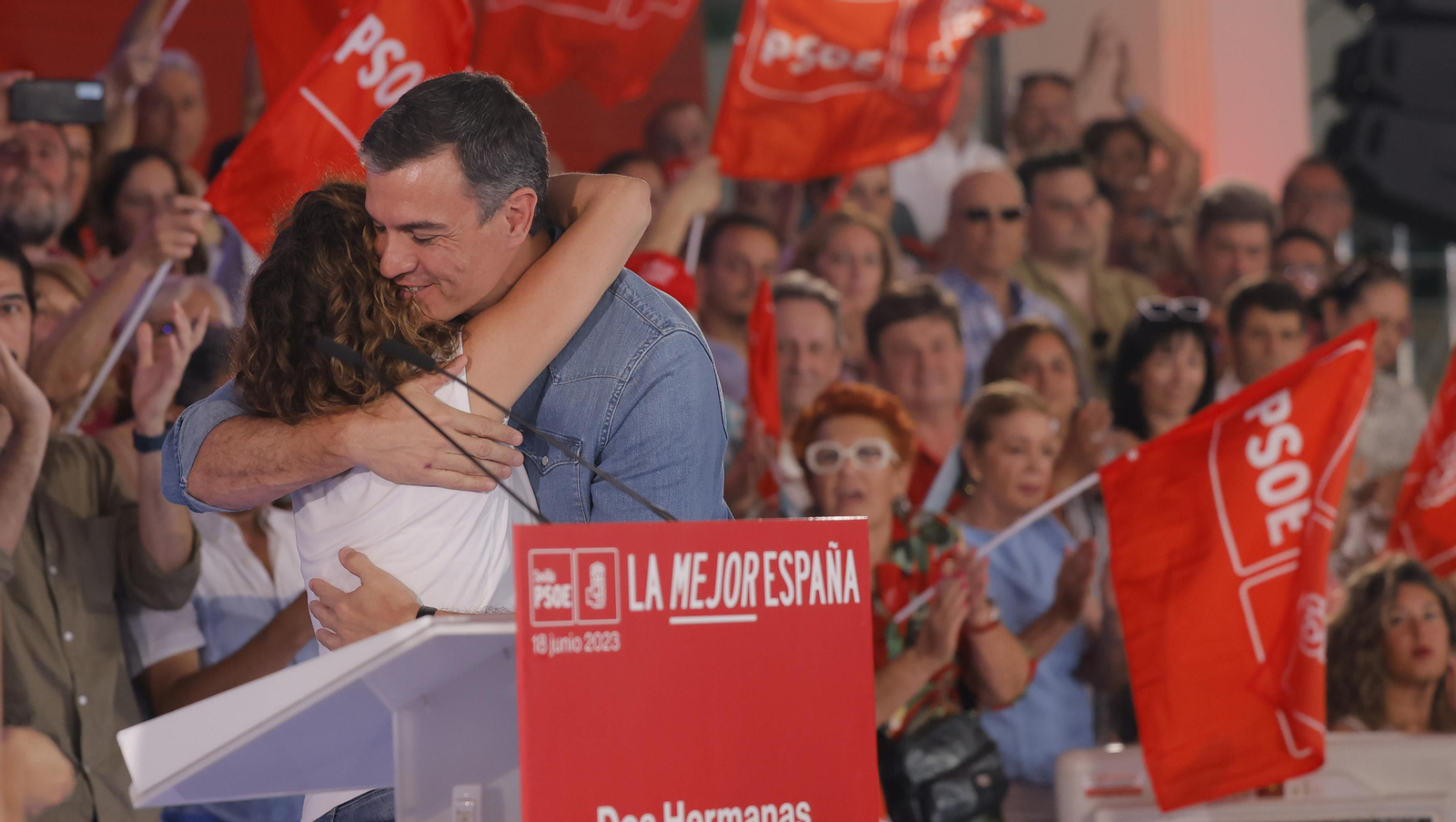 Las imágenes del mitin de Pedro Sánchez en Dos hermanas