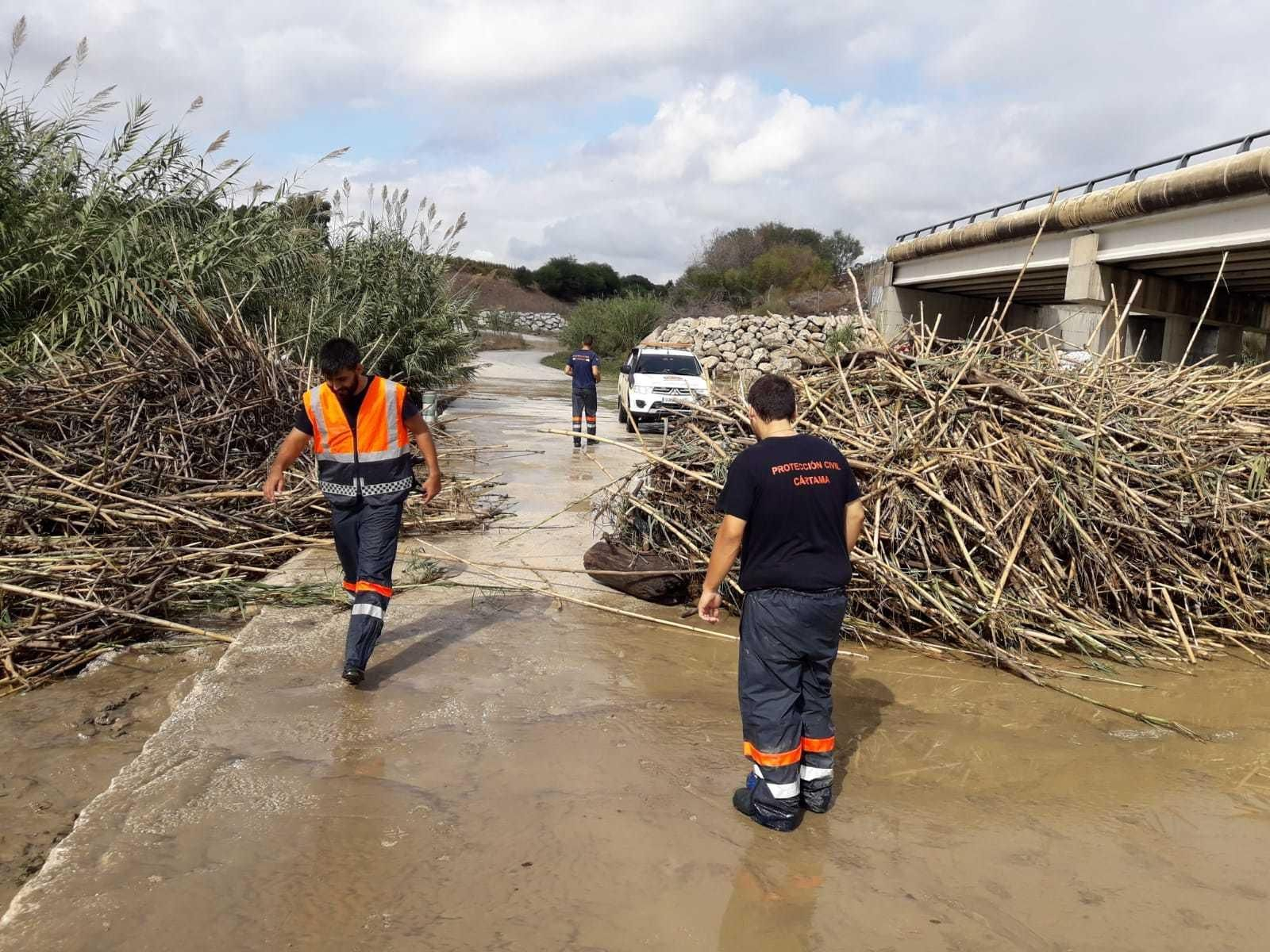 Efecto de las inundaciones en Cártama