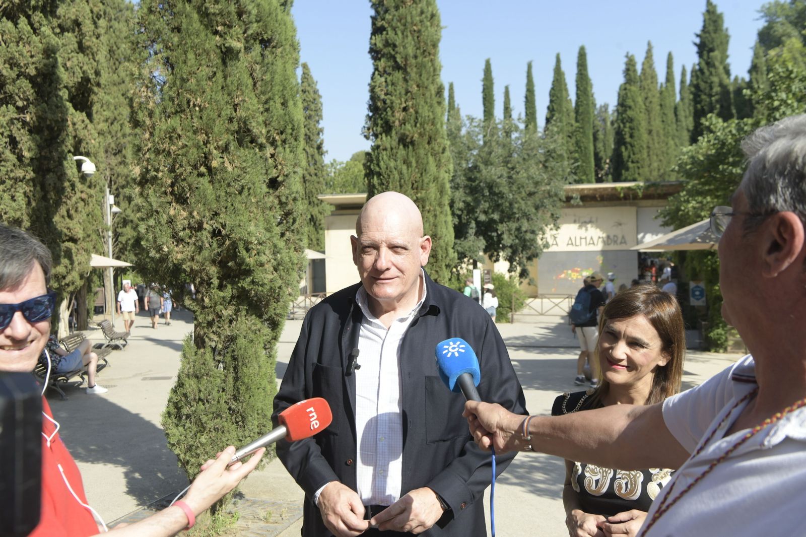Gerardo Sánchez, esta mañana en la Alhambra.