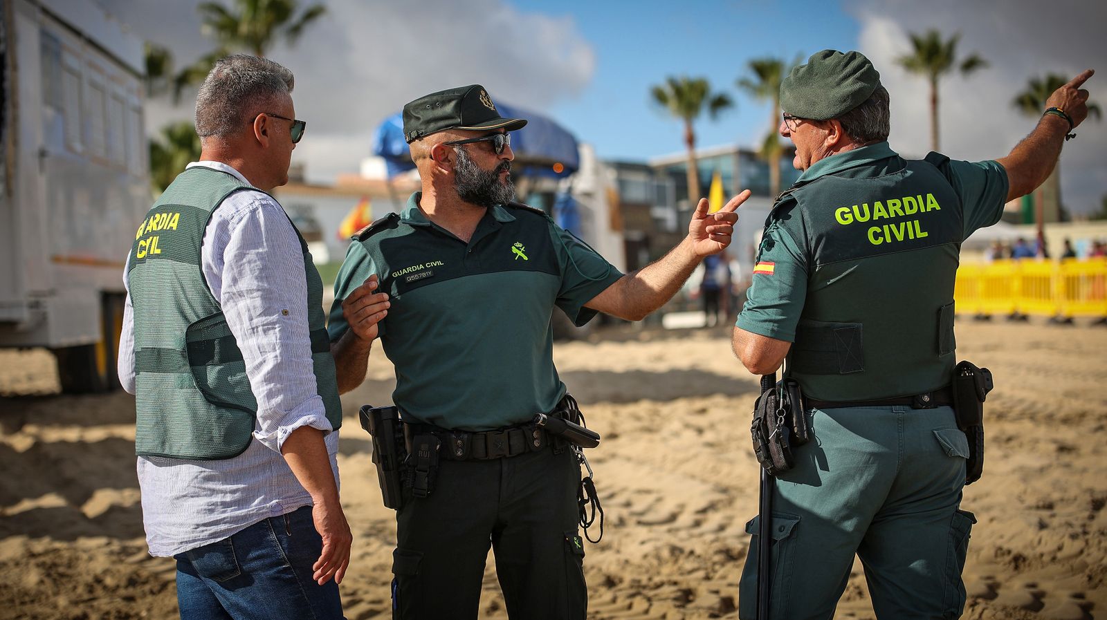 Imágenes del dispositivo en Bajo de Guía de la Guardia Civil