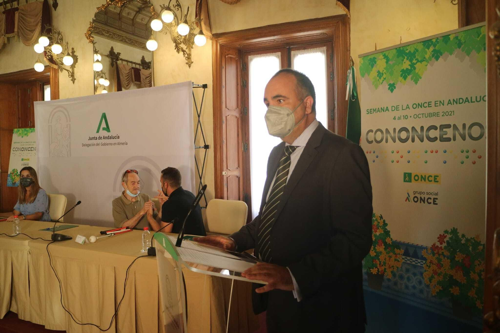 El delegado de Igualdad durante la jornada.