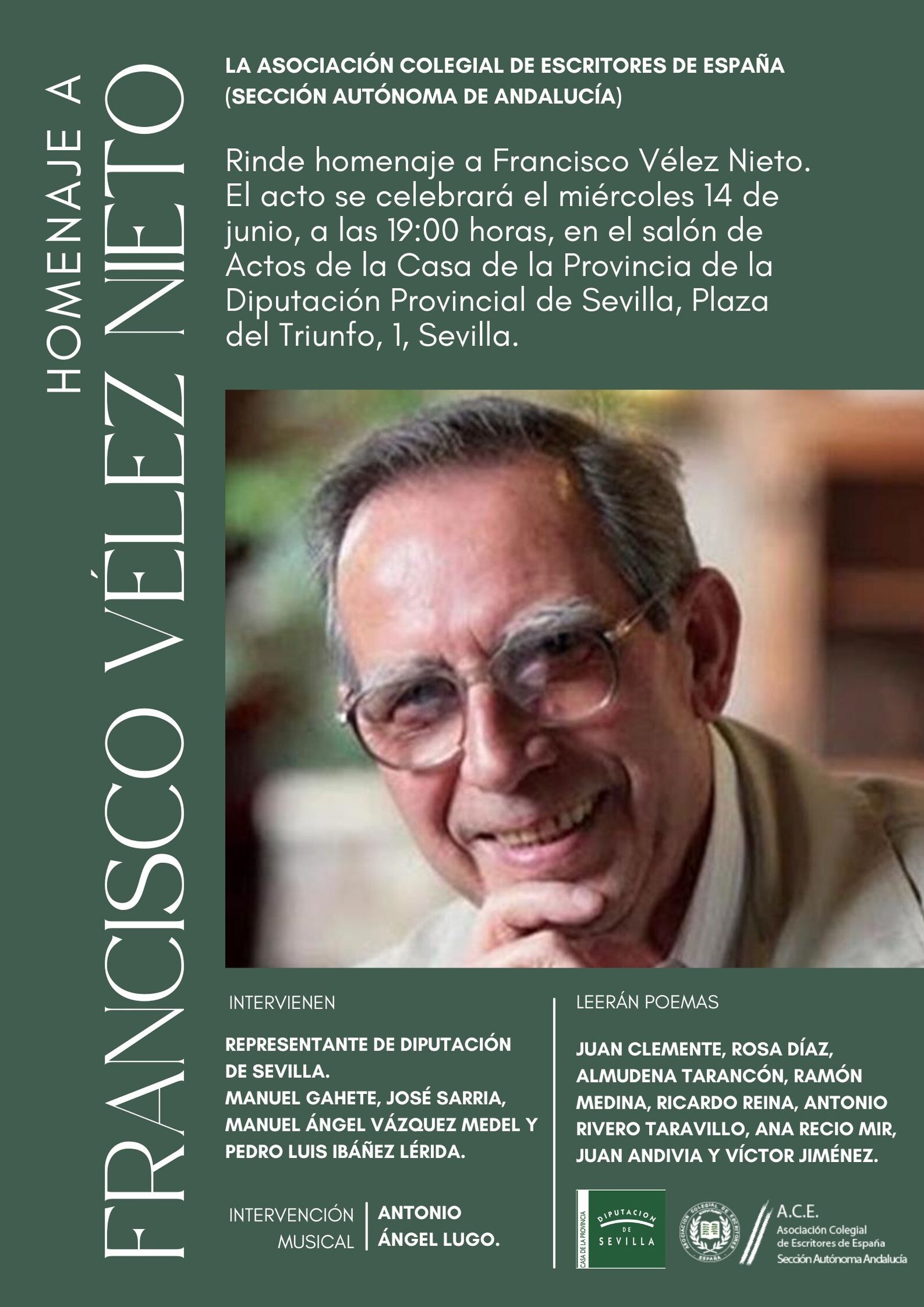 Cartel del homenaje al poeta