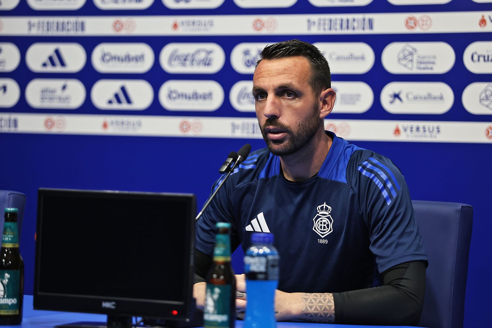 Rubén Gálvez, en una rueda de prensa esta temporada.