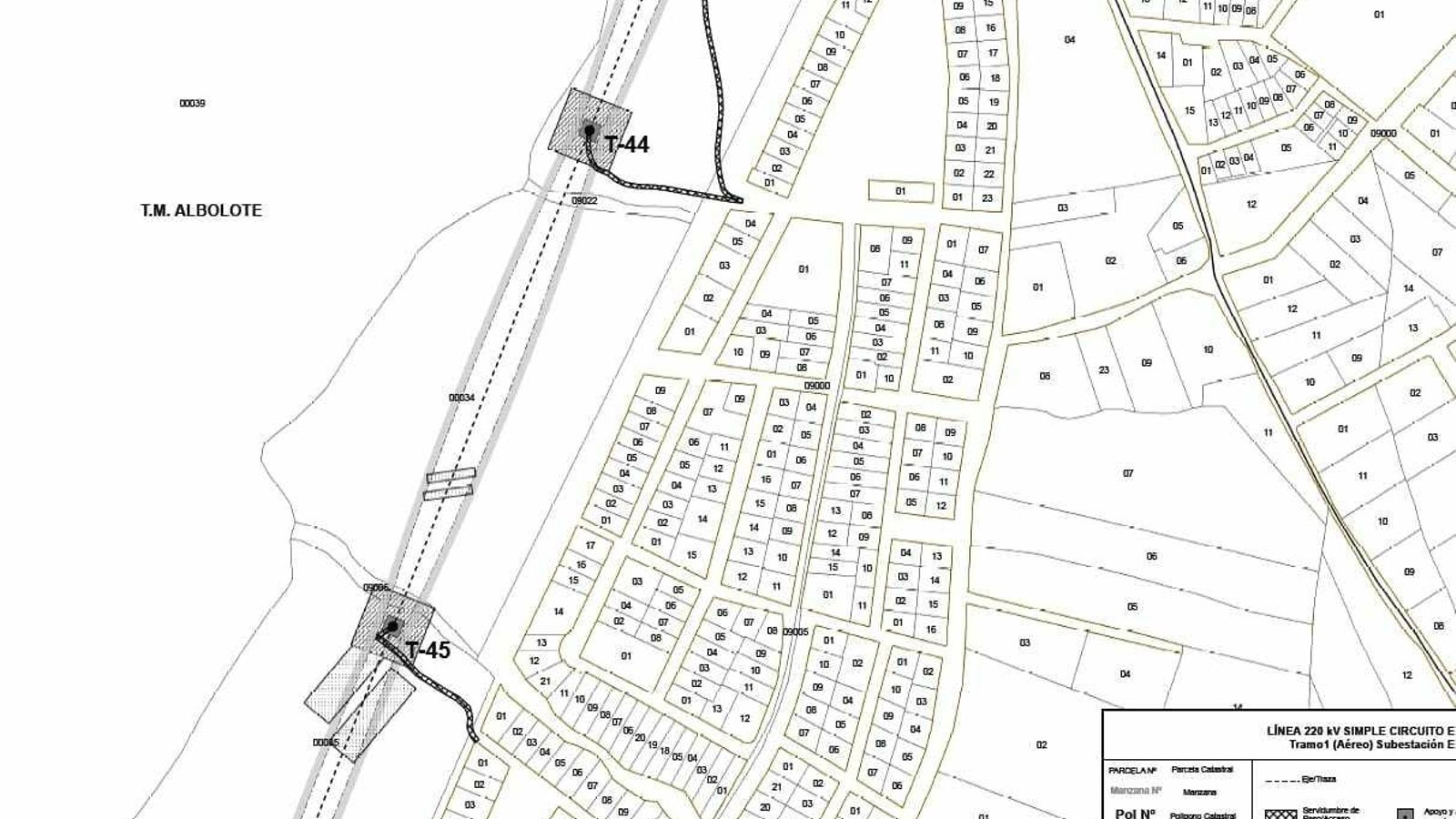 Esquema del proyecto con las dos torres de alta tensión