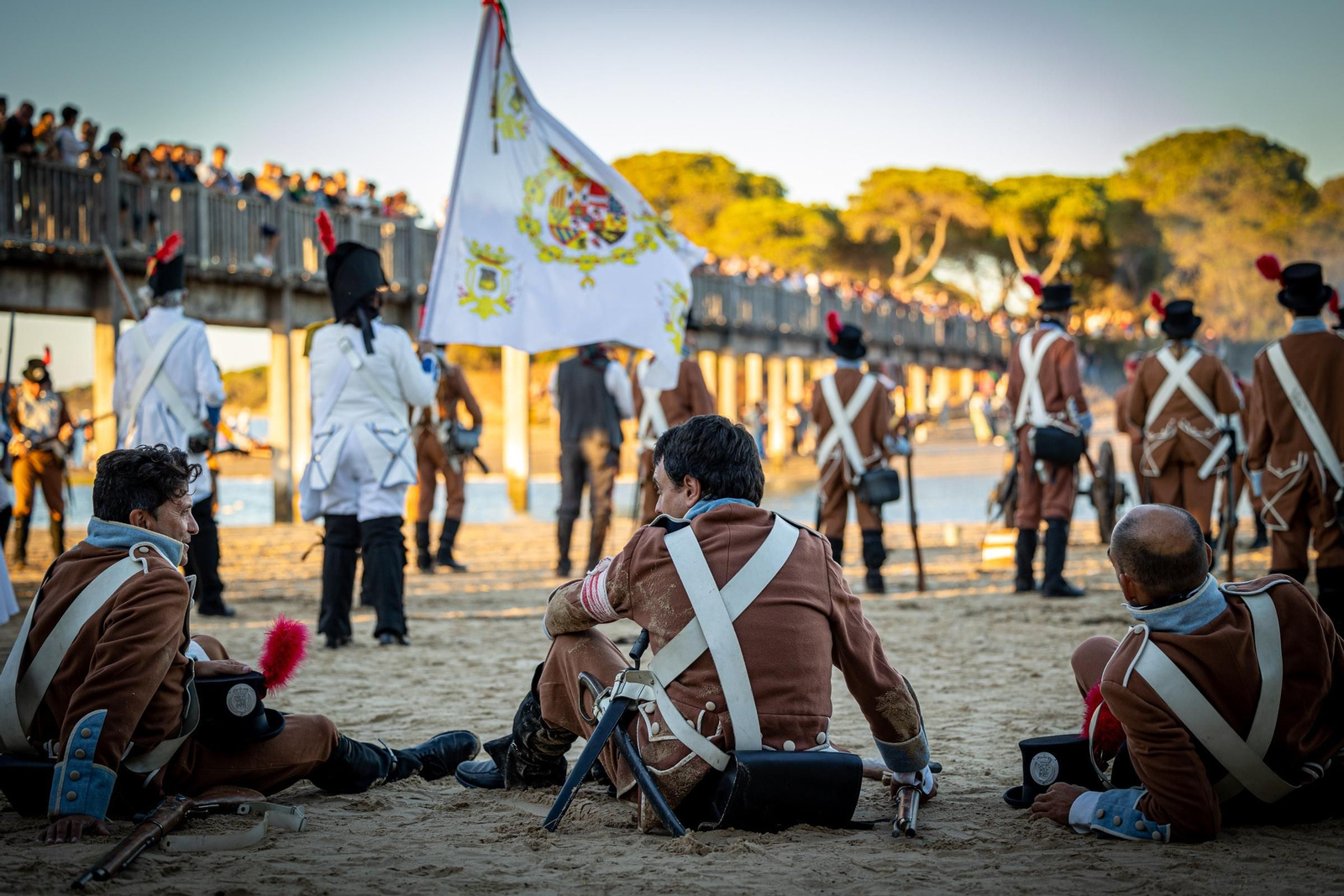 Las imágenes de la Primera recreación de la Batalla del Trocadero En el caño de La Cortadura