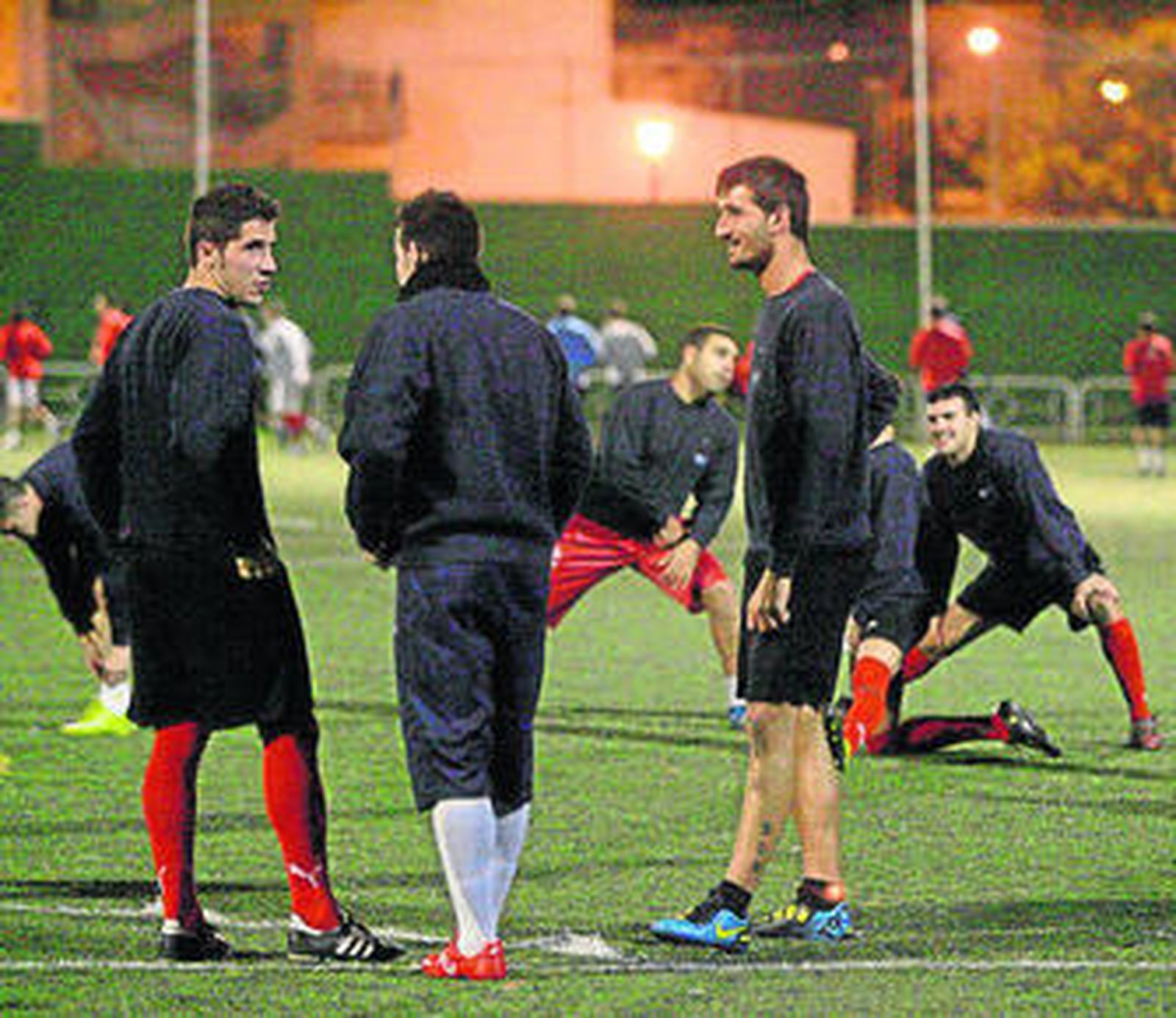 Un entrenamiento del San Roque en Los Olivillos.