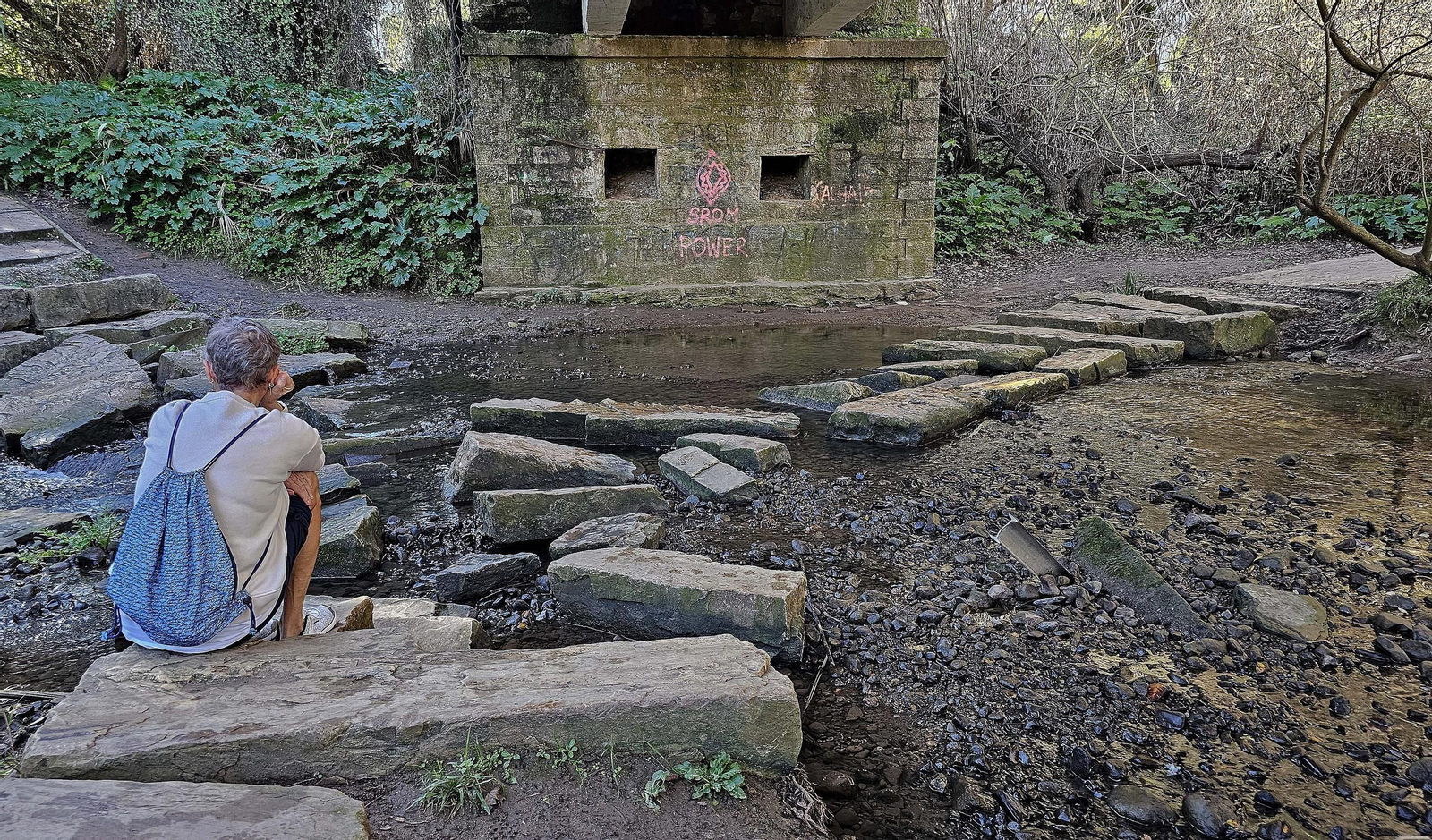 Fotos de los desperfectos en el sendero del parque fluvial del río Pícaro en Algeciras