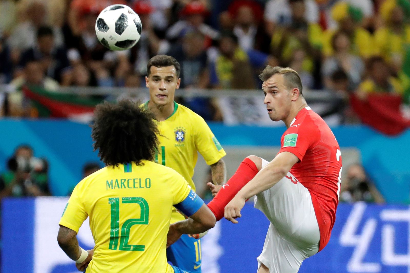 Las imágenes del Brasil-Suiza